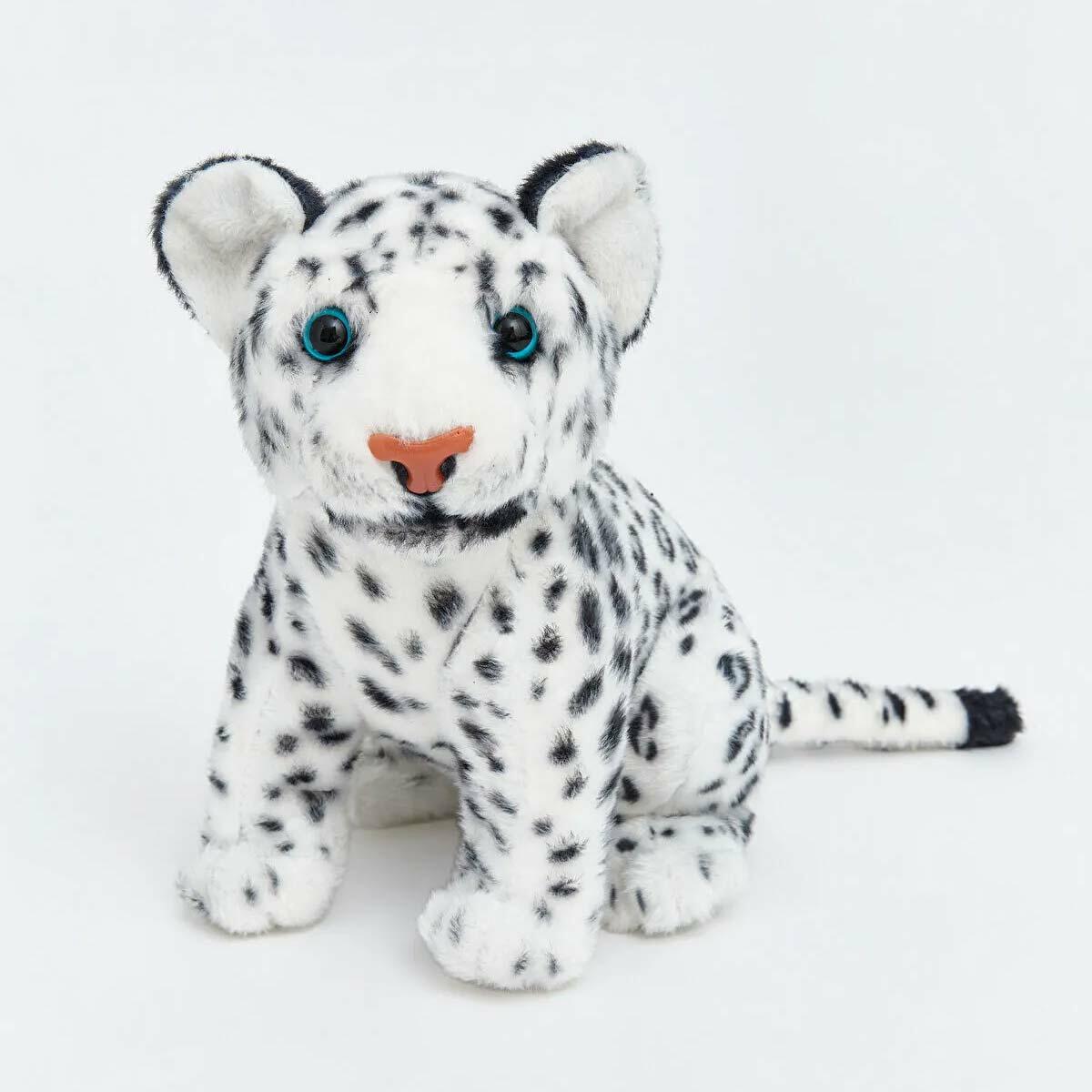 Beyaz Leopar Pelüş Oyuncak 20 CM | Yumuşak Welsoft Kar Leoparı
