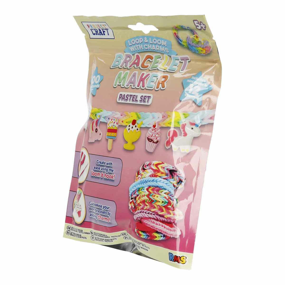 Bileklik Yapım Seti (600+ Parça) | Renkli Lastikler, Charmlar ve Örme Aparatı ile Kendin Yap Takı Tasarım Seti