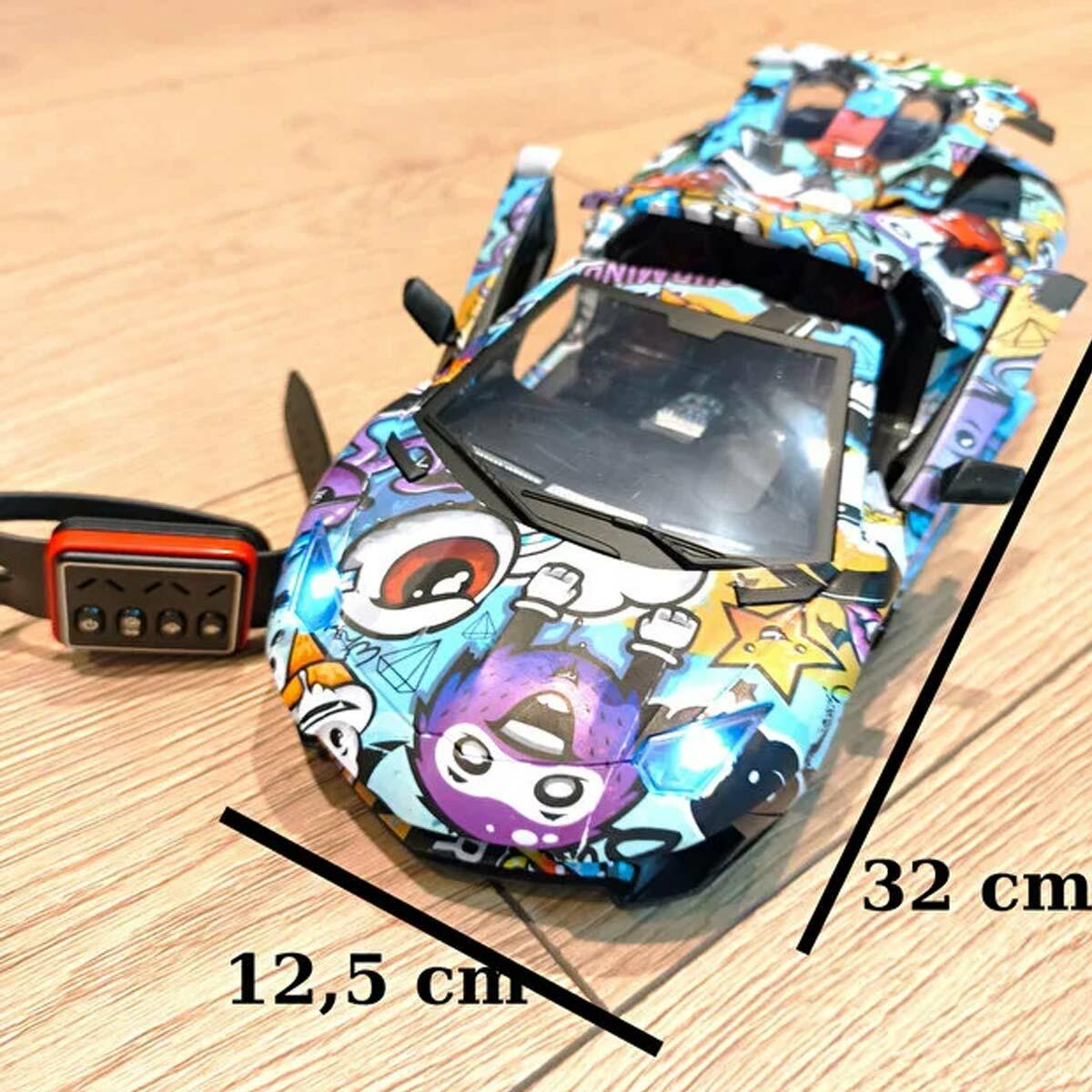 Bilekten Kontrol Grafitti Araba | 1:12 Ölçekli Şarjlı Yarış Aracı | 2.4 GHz Uzaktan Kumandalı Spor Araba