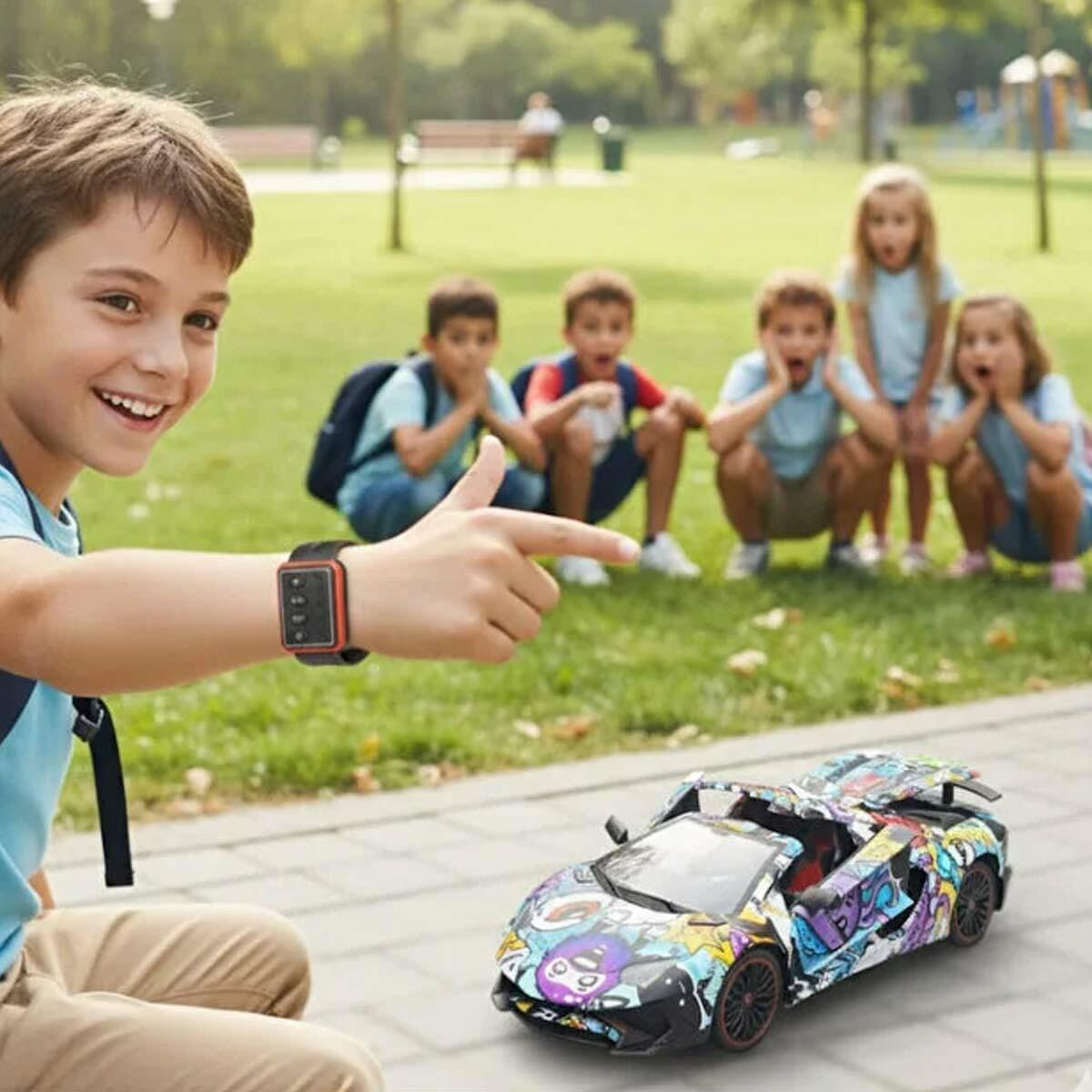 Bilekten Kontrol Grafitti Araba | 1:12 Ölçekli Şarjlı Yarış Aracı | 2.4 GHz Uzaktan Kumandalı Spor Araba