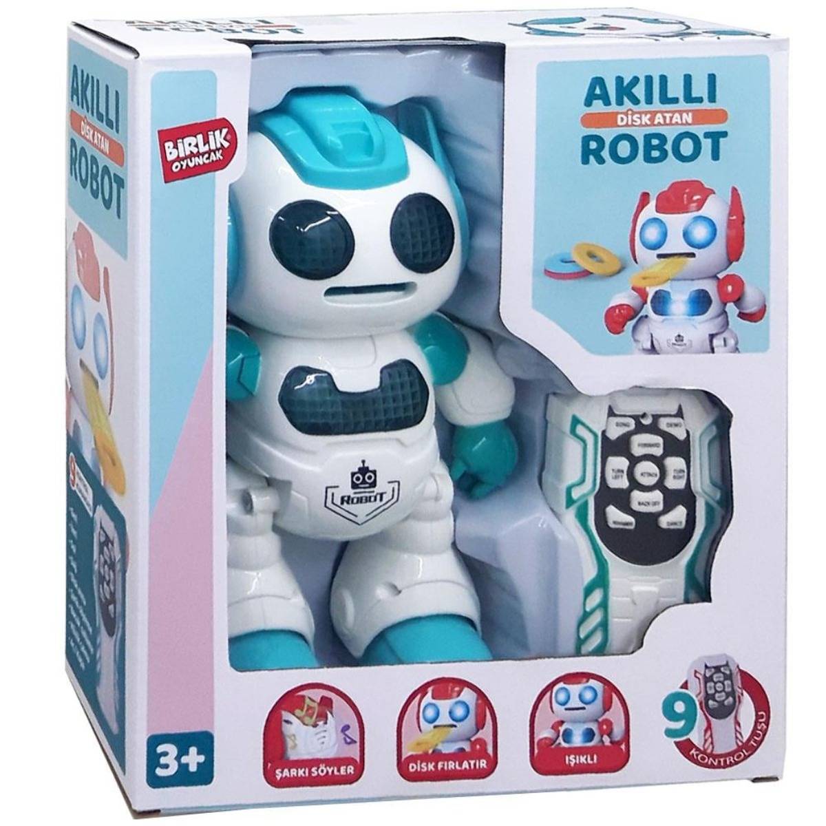 Birlik Oyuncak Uzaktan Kumandalı Programlanabilir Disk Atan Akıllı Robot