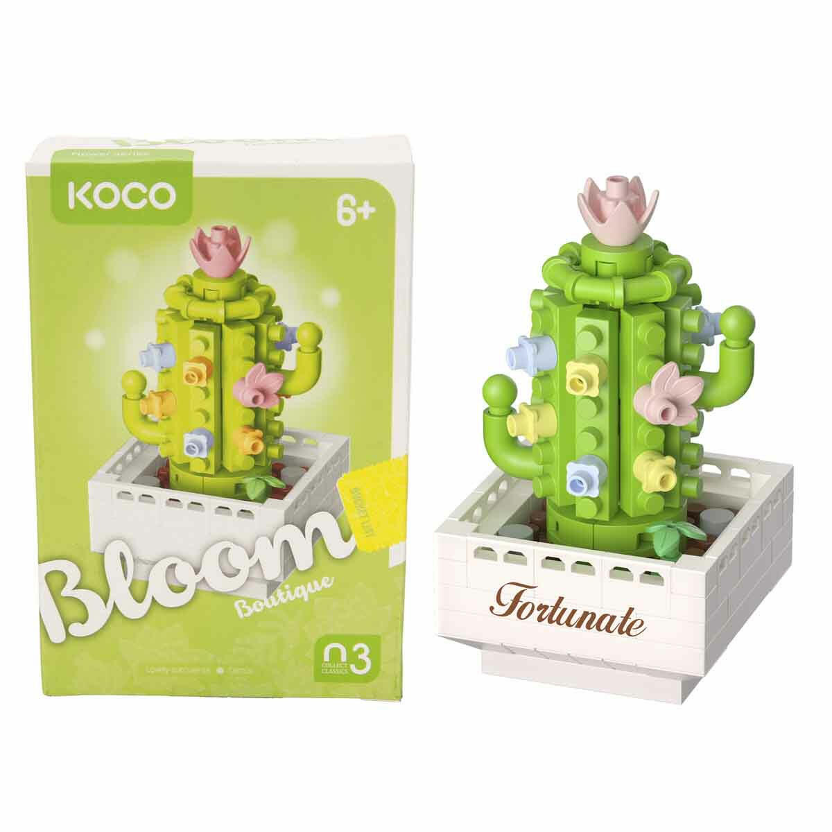 Bloom Boutique Sukulent Saksı Çiçekleri 3D Puzzle | KOCO Mini İnşaat Blokları ve Koleksiyonluk Çiçek Serisi