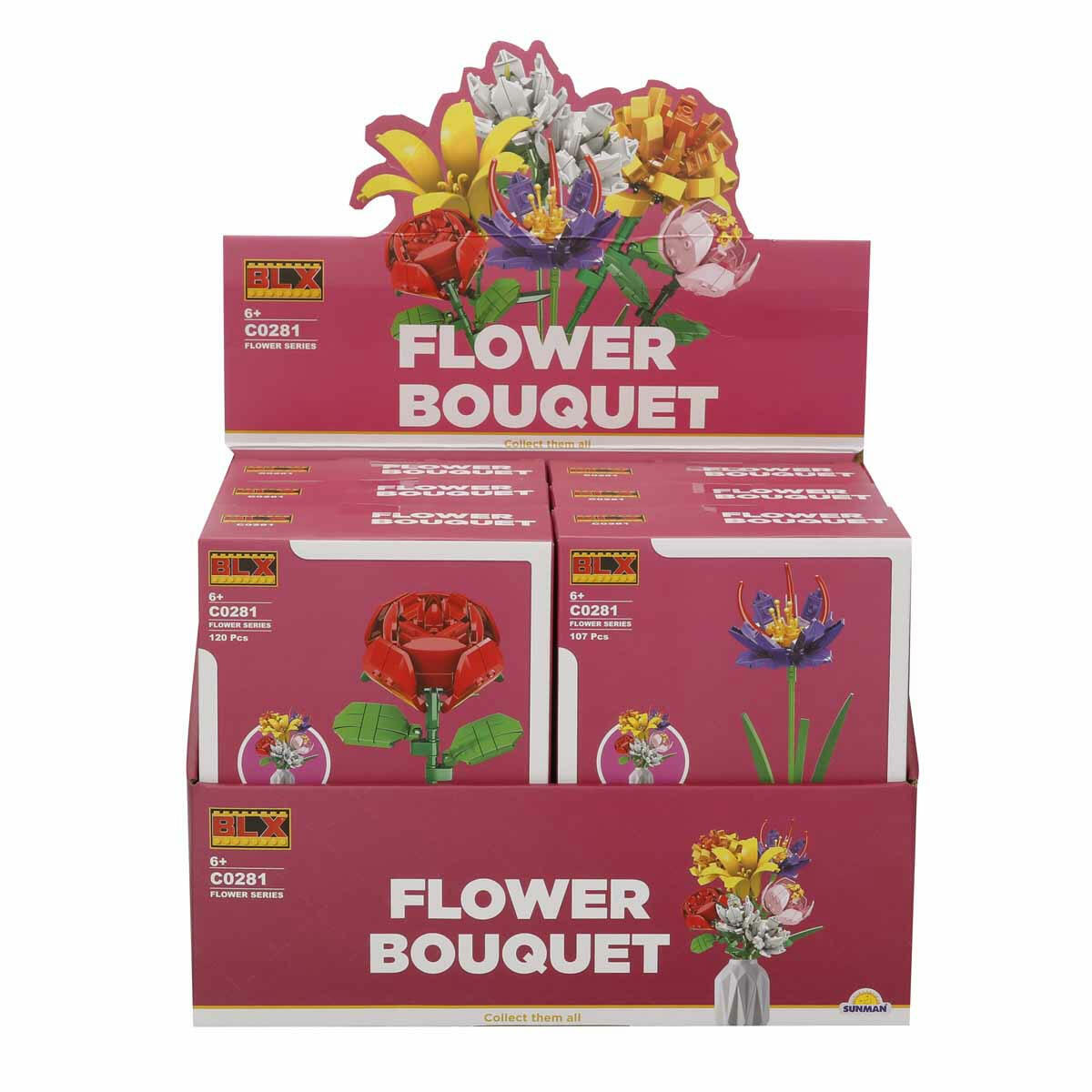 BLX Çiçek Buketleri Yapım Blokları | Dekoratif Yapay Çiçek Seti | Solmayan Çiçek Tasarımları ve Hobi Seti