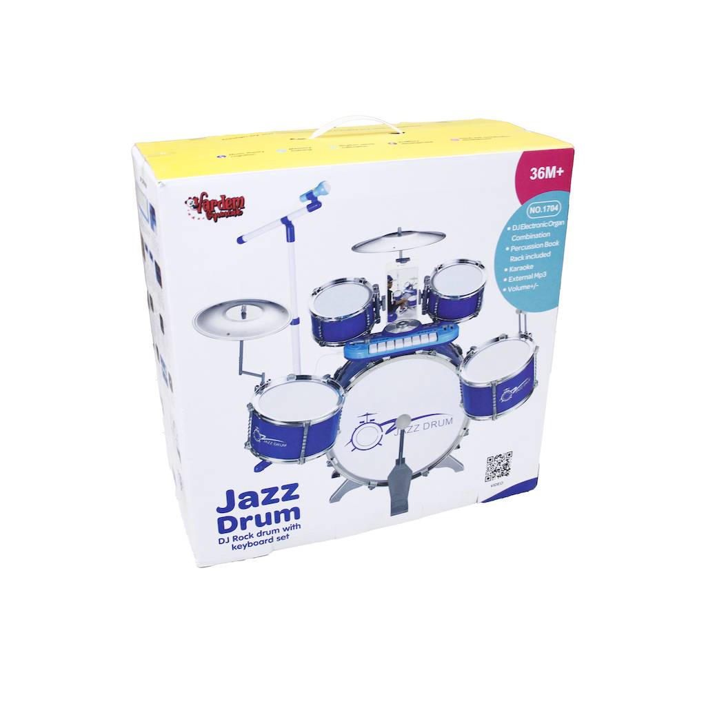 Mikrofonlu ve Klavyeli Mp3 Çalar Bateri Davul Seti