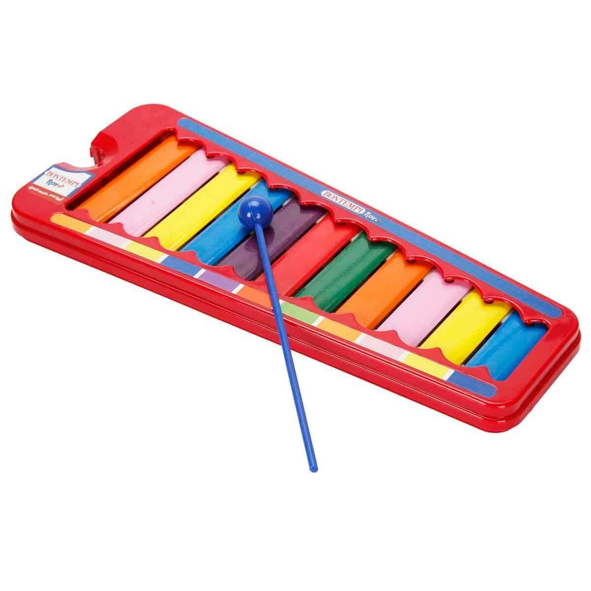 Bontempi Renkli Metal Ksilofon | 8 Notalı Eğitici Müzik Aleti | İlk Enstrümanım Tokmaklı Set