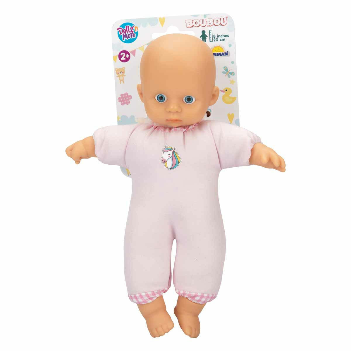 Boubou Dolgulu Bebek 20 cm | Pembe, Kırmızı, Mor 3 Farklı Renk Seçeneğiyle Rol Yapma ve Sosyal Gelişim Oyuncak Bebeği