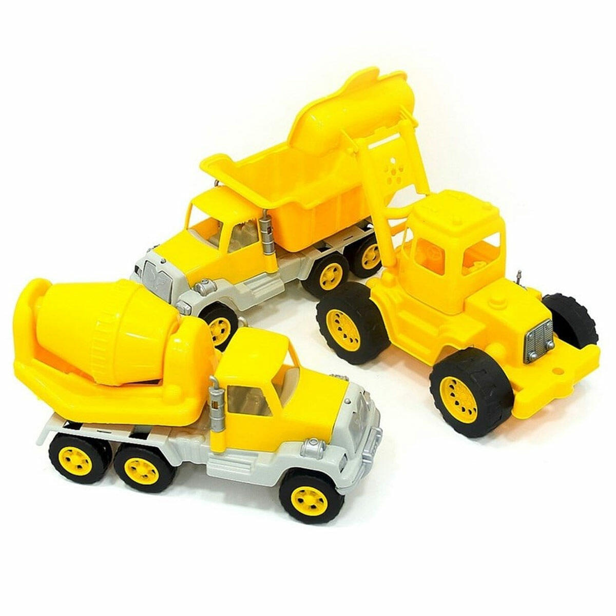 Uçar Oyuncak Büyük İnşaat Set Araçlarım | 30 cm Dozer ve Kepçe İkilisi | Hareketli ve Dayanıklı İnşaat Seti