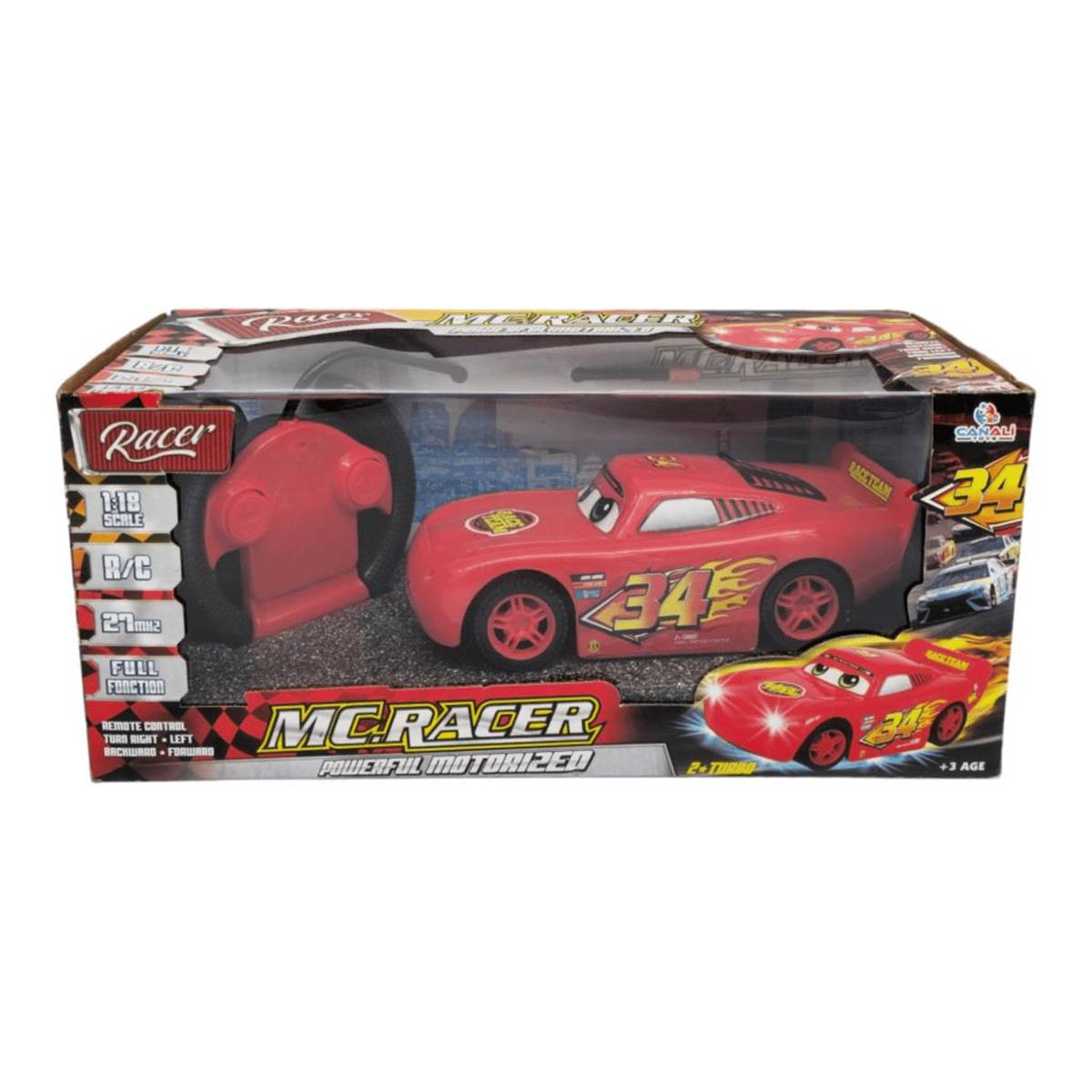 Mc Racer Kumandalı, Pilli Işıklı Kırmızı Araba