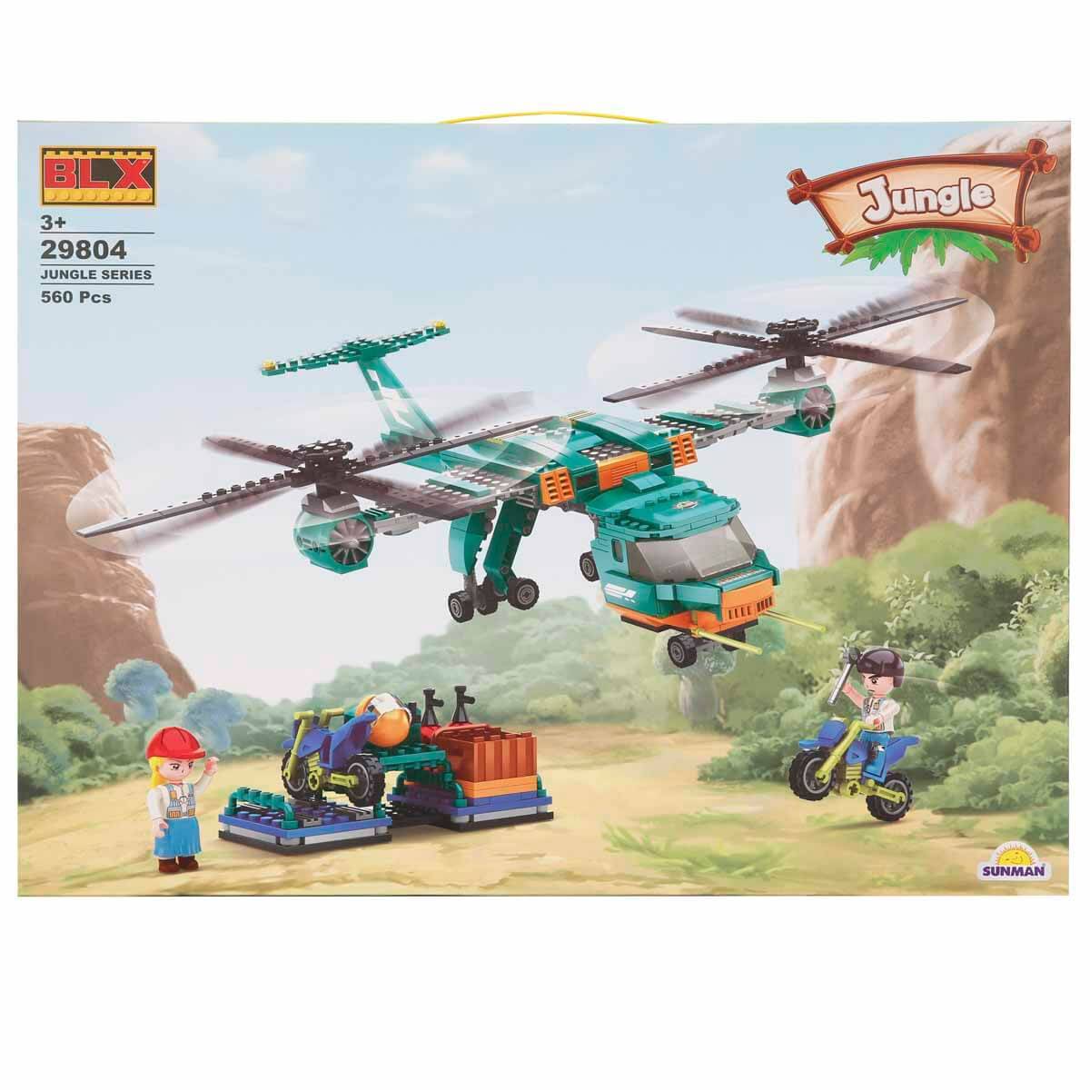 BLX Jungle Orman Keşif Ekibi ve Uçağı Yapı Seti 560 Parça
