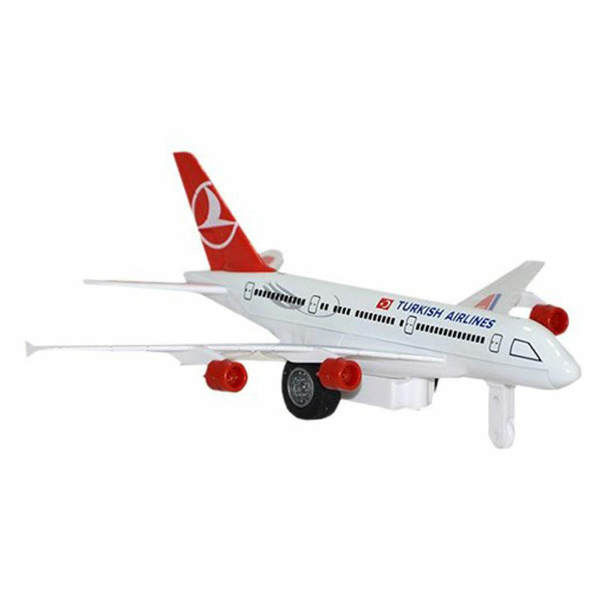 Can Oyuncak Metal Uçak HLT-180-1 | 18 cm Çek Bırak Metal Gövdeli Oyuncak Uçak | Gerçekçi Tasarım Havayolu Figürü