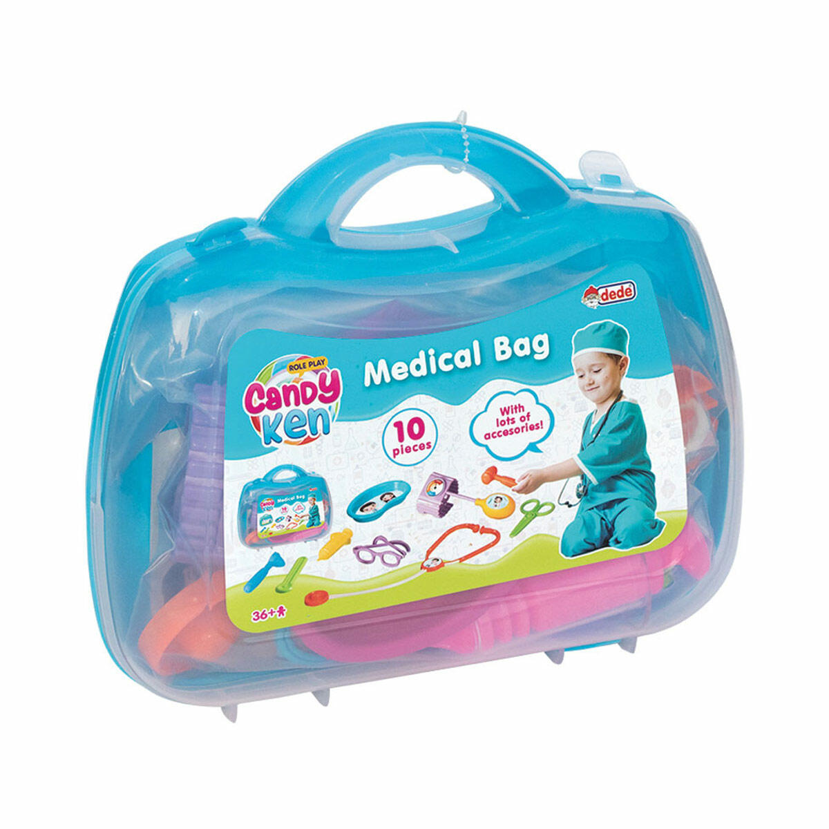 Candy Ve Ken Doktor Çantası 10 Parça | Eğitici Rol Yapma Oyuncak Seti | Çocuklar İçin Sağlık Ve Muayene Çantası