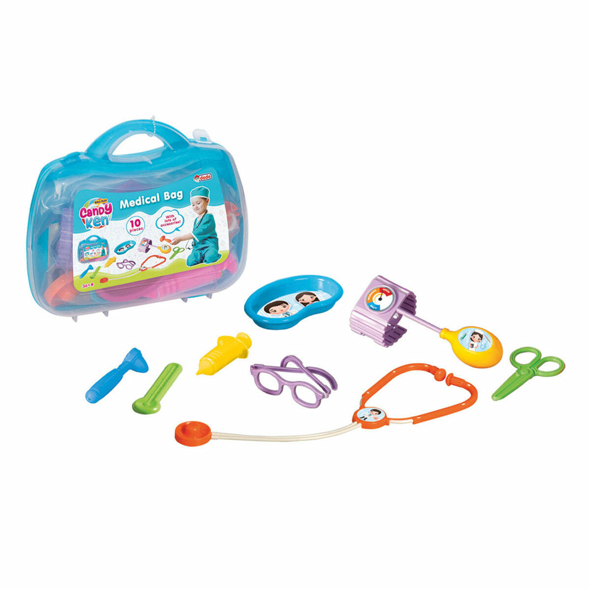 Candy Ve Ken Doktor Çantası 10 Parça | Eğitici Rol Yapma Oyuncak Seti | Çocuklar İçin Sağlık Ve Muayene Çantası