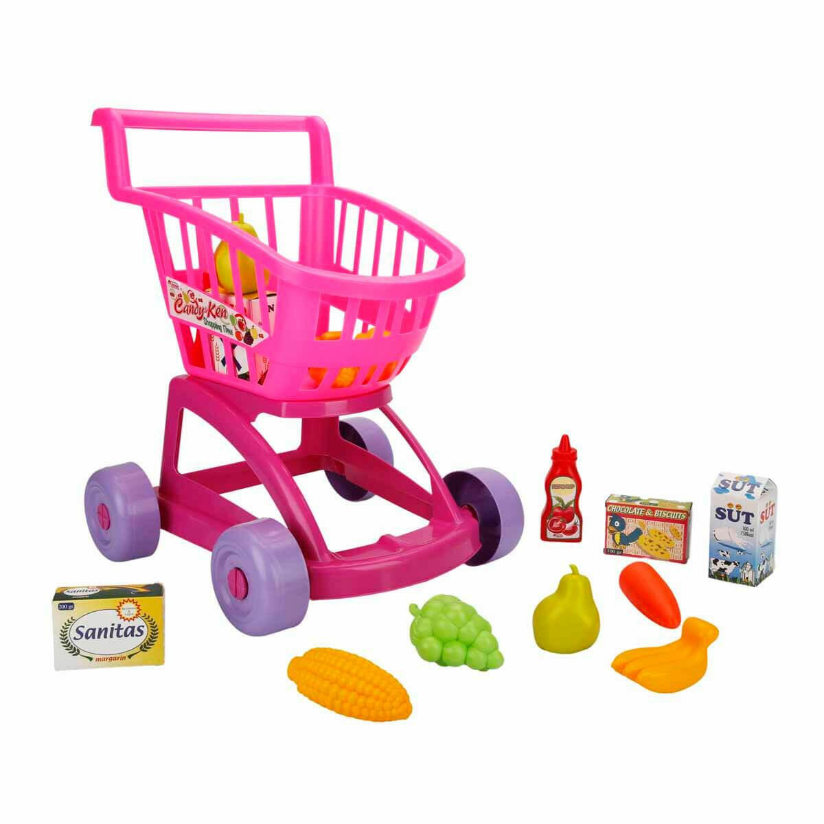 Candy ve Ken Dolu Market Alışveriş Arabası | Rol Yapma Oyunuyla El-Göz Koordinasyonu Geliştirme