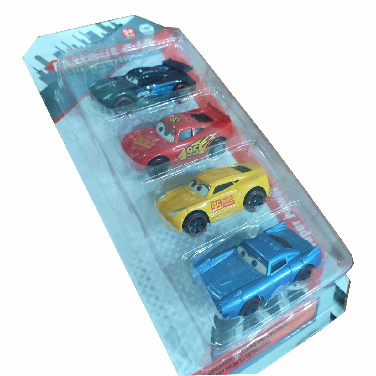 Cars Serisi Çek Bırak Metal Şimşek McQueen ve Arkadaşları 4'lü Set | 7 cm Die-Cast Karakter Arabalar | Metal Alaşım Dayanıklı Yarış Seti