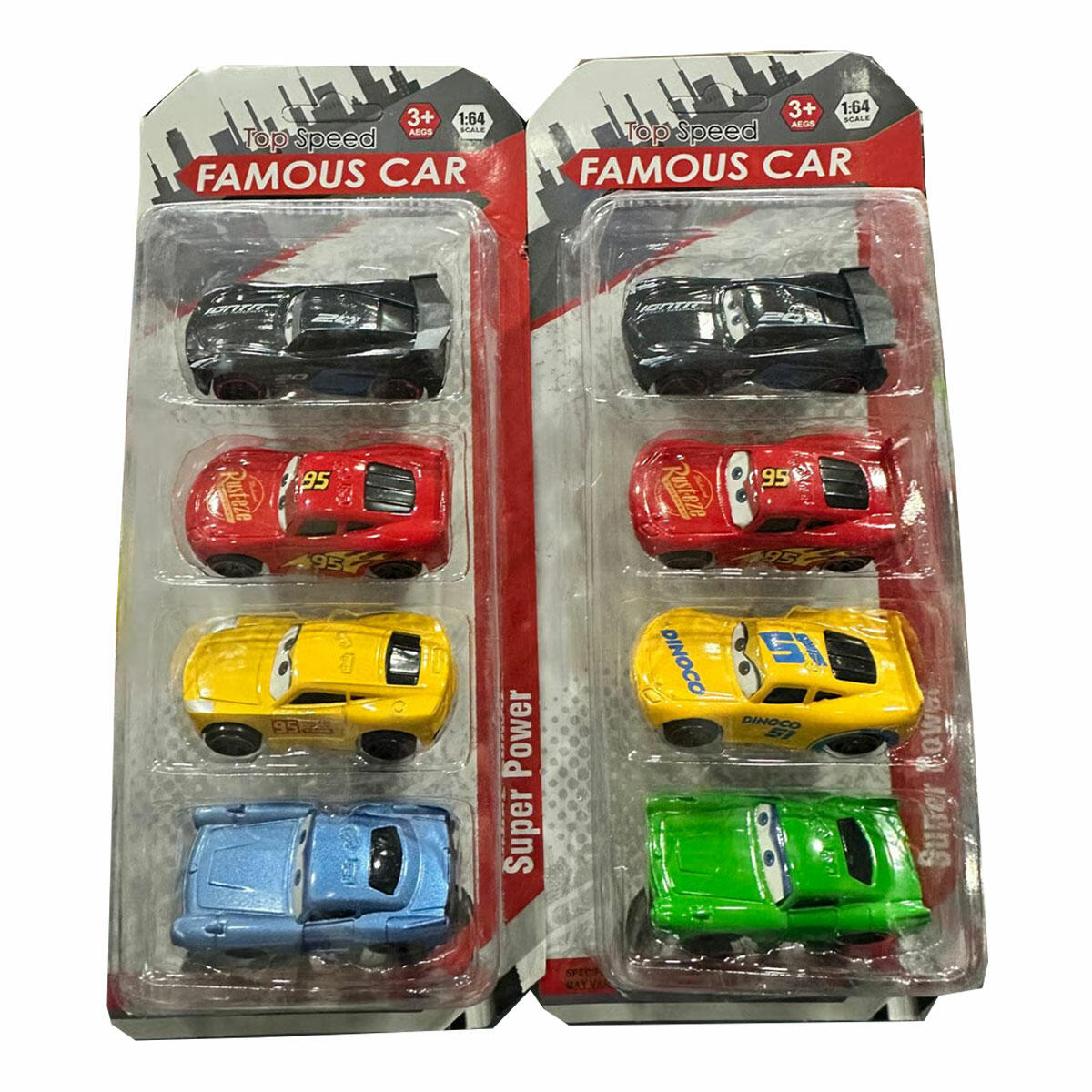 Cars Serisi Çek Bırak Metal Şimşek McQueen ve Arkadaşları 4'lü Set | 7 cm Die-Cast Karakter Arabalar | Metal Alaşım Dayanıklı Yarış Seti