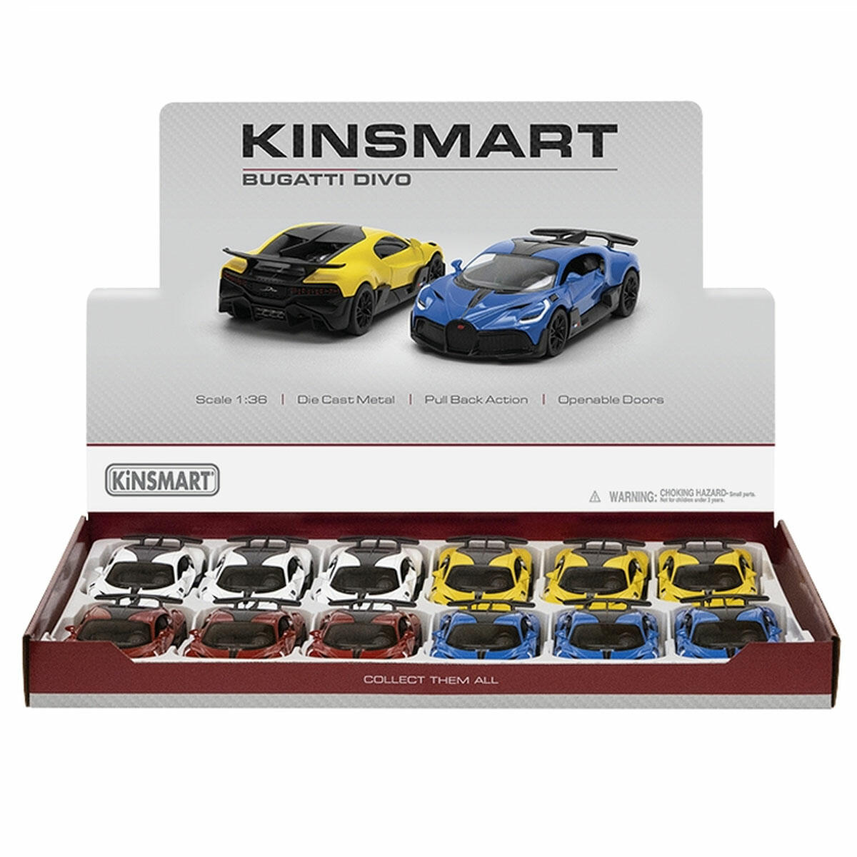 Bugatti Divo Çek Bırak Metal Araba 1:36 Ölçekli (11,5 cm) | Diecast, Açılabilir Kapılı ve 3+ Yaş İçin Koleksiyonluk Oyuncak