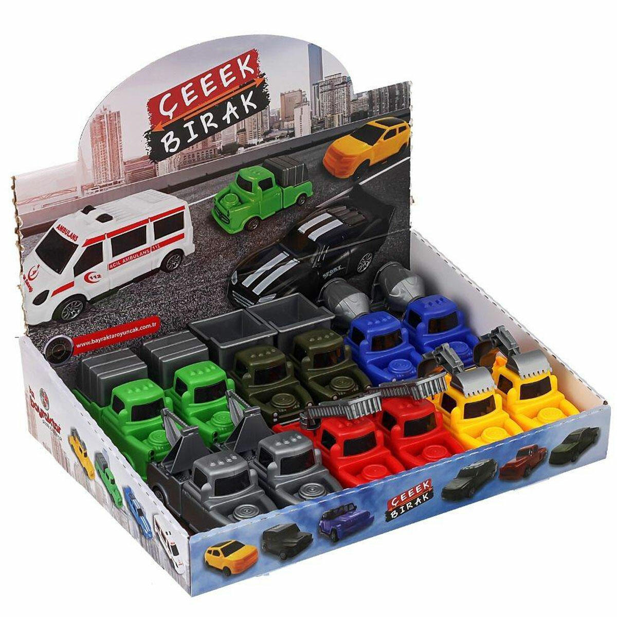 Çek Bırak Kamyonlar Serisi | Ambulans, Polis ve İtfaiye Modelleri | Dayanıklı Plastik Gövdeli Eğitici Oyuncak Araç Seti