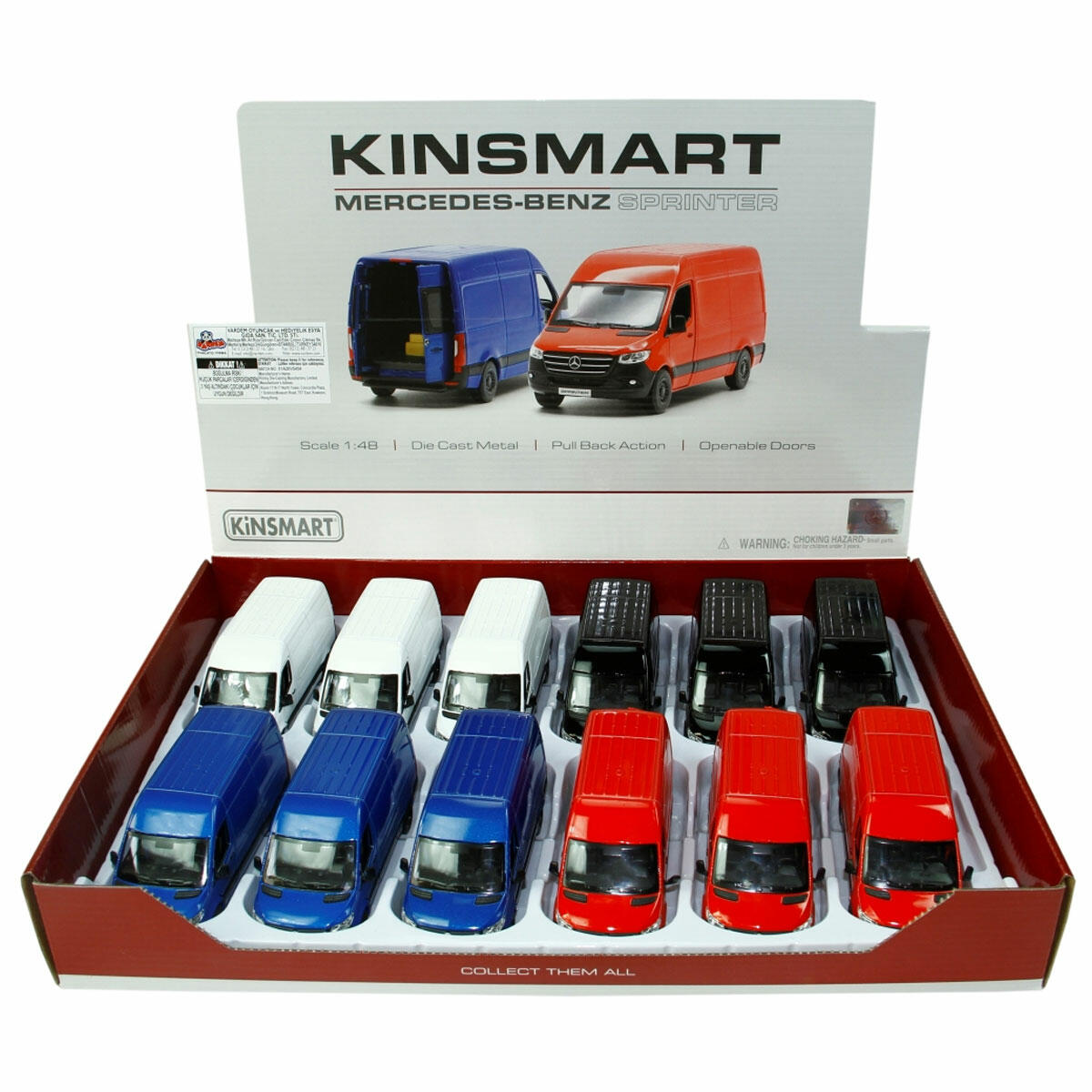 Çek Bırak Mercedes-Benz Sprinter Model Araba | Metal Gövdeli Diecast Koleksiyon Serisi