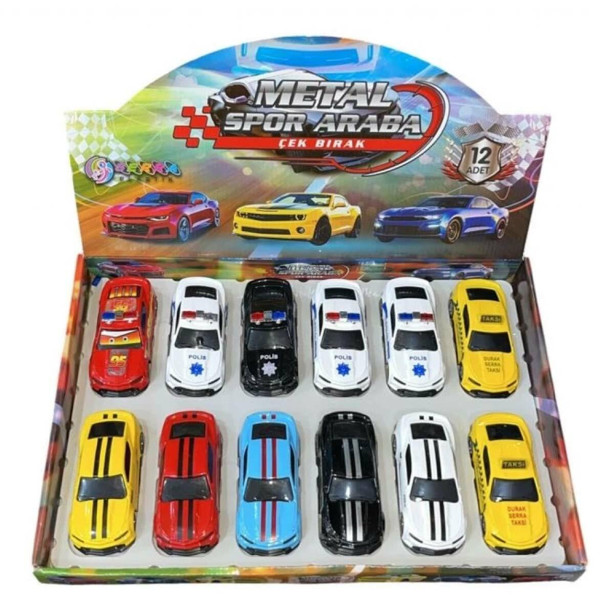 Çek Bırak Metal Araba Serisi | Taksi, Polis ve Spor Otomobil Koleksiyonu