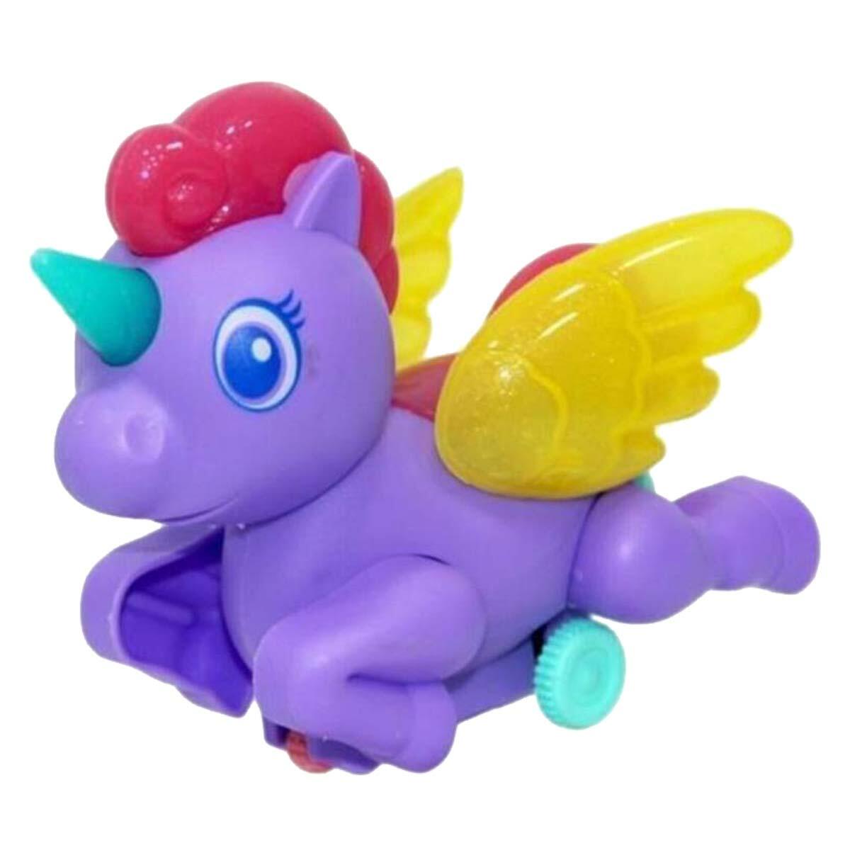 Birlik Oyuncak Pilli Işıklı Çekmeli Unicorn | Işıklı Kuyruklu Hareketli Figür | 12 cm Mini Sihirli Unicorn