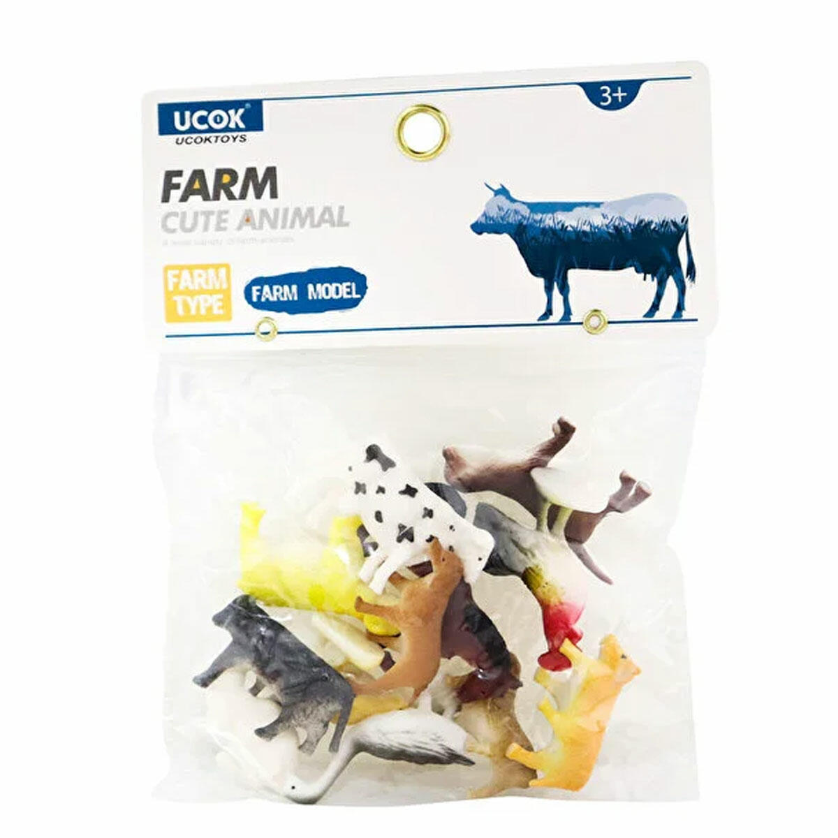 Çiftlik Hayvan Seti 6 Parça (Ortalama 5 cm) | Yumuşak Gövdeli, Kanserojen Madde İçermez (3+ Yaş)