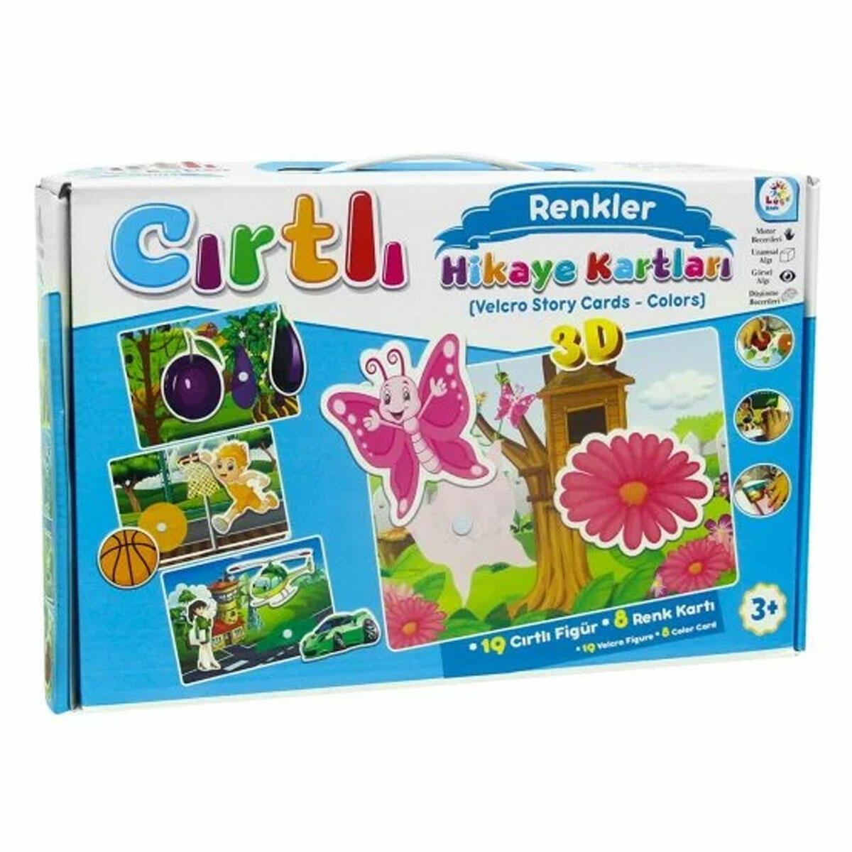 Cırtlı Hikaye Kartları Renkler | 19 Figürlü Eğitici Eşleştirme Oyunu | Okul Öncesi Renk ve Nesne Tanıma Seti