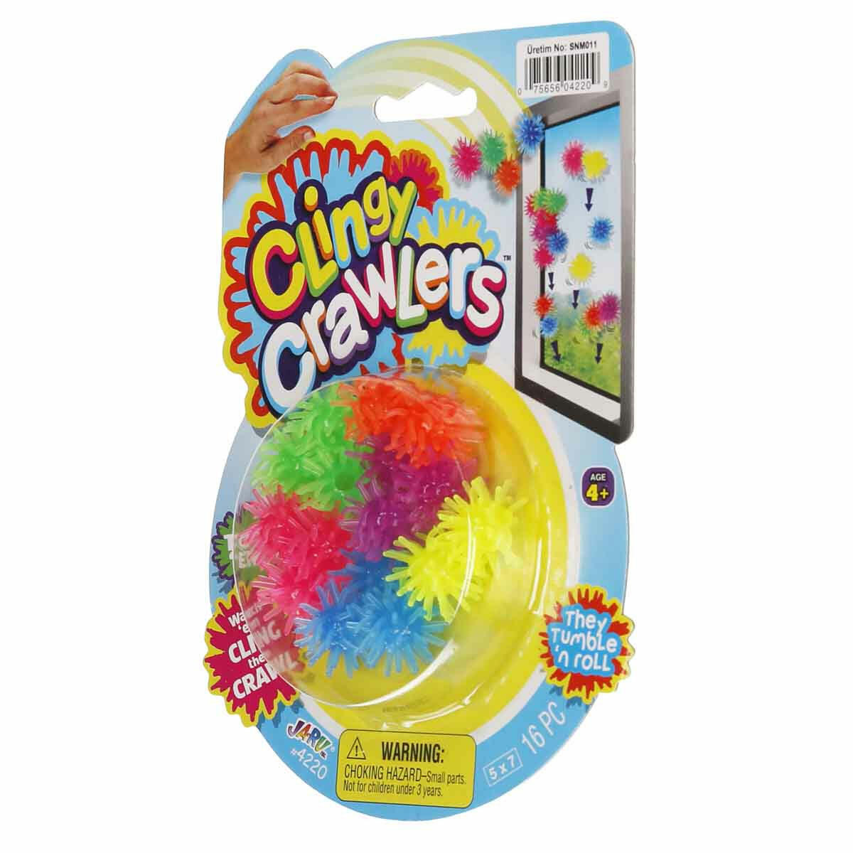 Jaru Clingy Crawlers Yapışkan Sürüngenler – 16’lı Renkli Esnek Oyuncak Seti