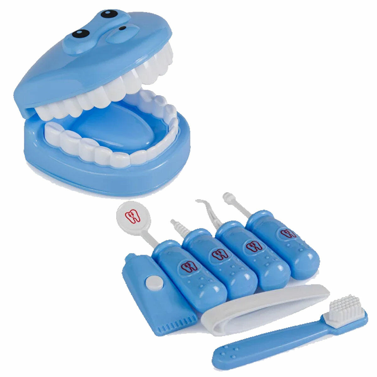 Çocuklar İçin Dişçi Doktor Oyunu Seti | 8 Parça Eğitici Diş Hekimi Seti | Diş Sağlığı Farkındalığı Yaratan Rol Yapma Oyuncağı