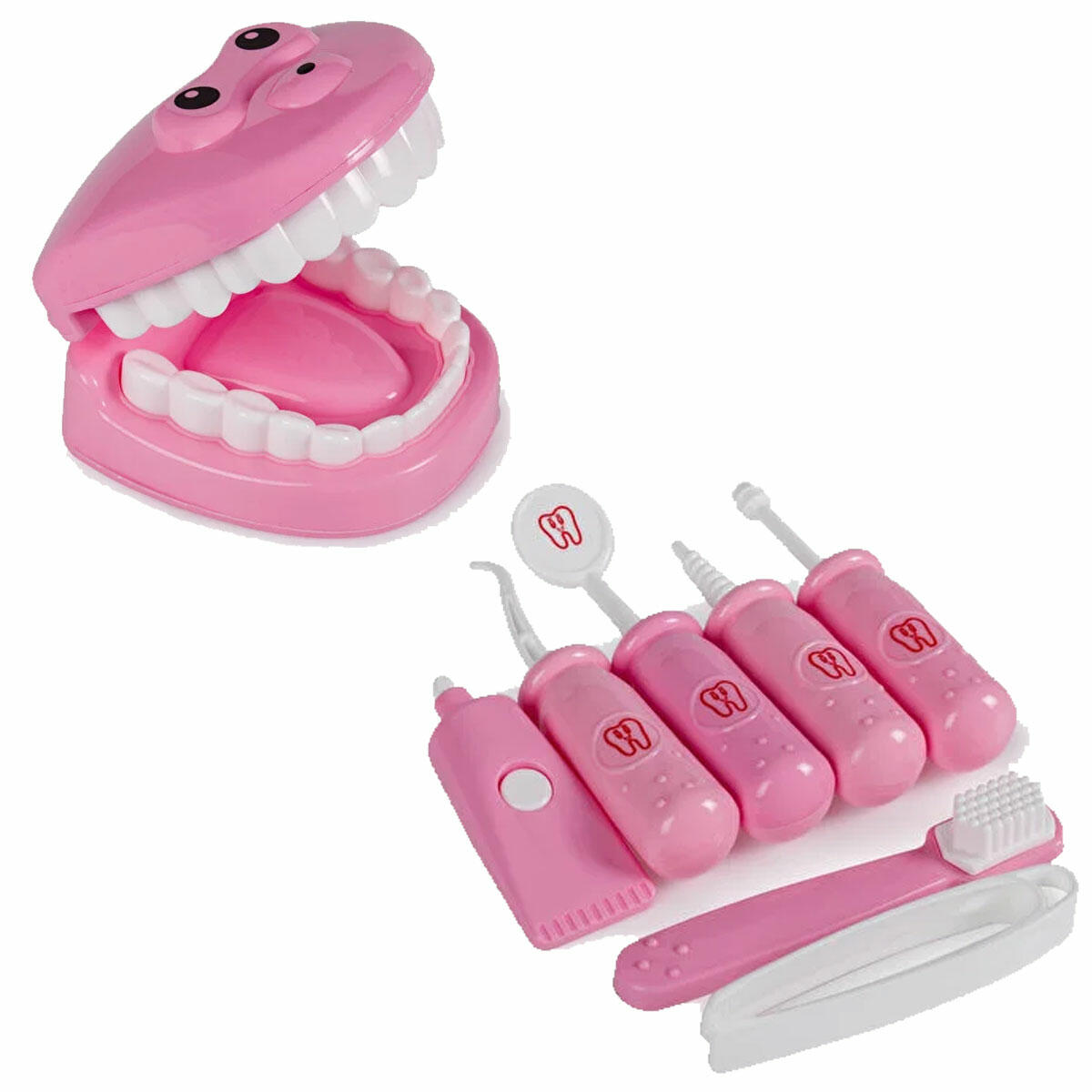 Çocuklar İçin Dişçi Doktor Oyunu Seti | 8 Parça Eğitici Diş Hekimi Seti | Diş Sağlığı Farkındalığı Yaratan Rol Yapma Oyuncağı