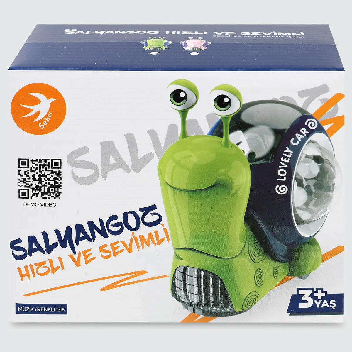 Çok Yönlü Renkli Parlayan Salyangoz | Müzikli ve Işıklı Projeksiyonlu Oyuncak | Çarp-Dön Hareketli İnteraktif Salyangoz