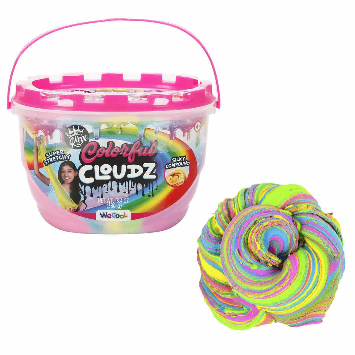 Compound Kings Butter Cloudz Rainbow Slime | Gökkuşağı Renkli Pamuk Şeker Kokulu Slime | Yumuşak ve Esnek Duyusal Oyun Seti