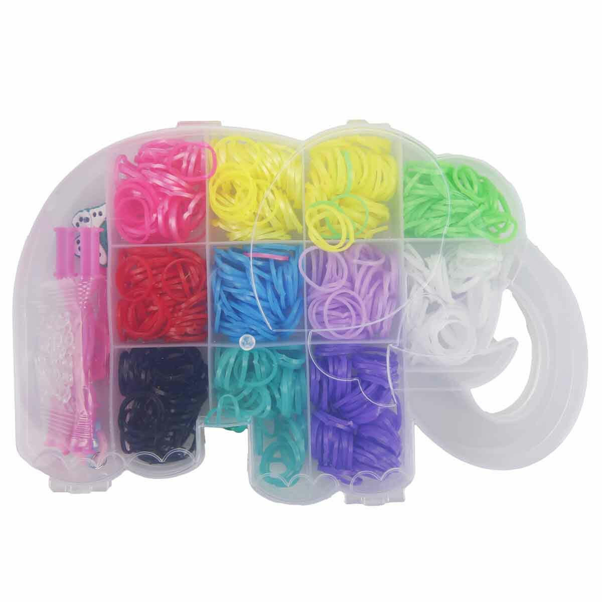 Cool Loom Fil Kutulu Takı Yapım Seti | 600 Renkli Lastikli Bileklik Örme Seti | Çocuklar İçin Yaratıcı Takı Tasarım Atölyesi