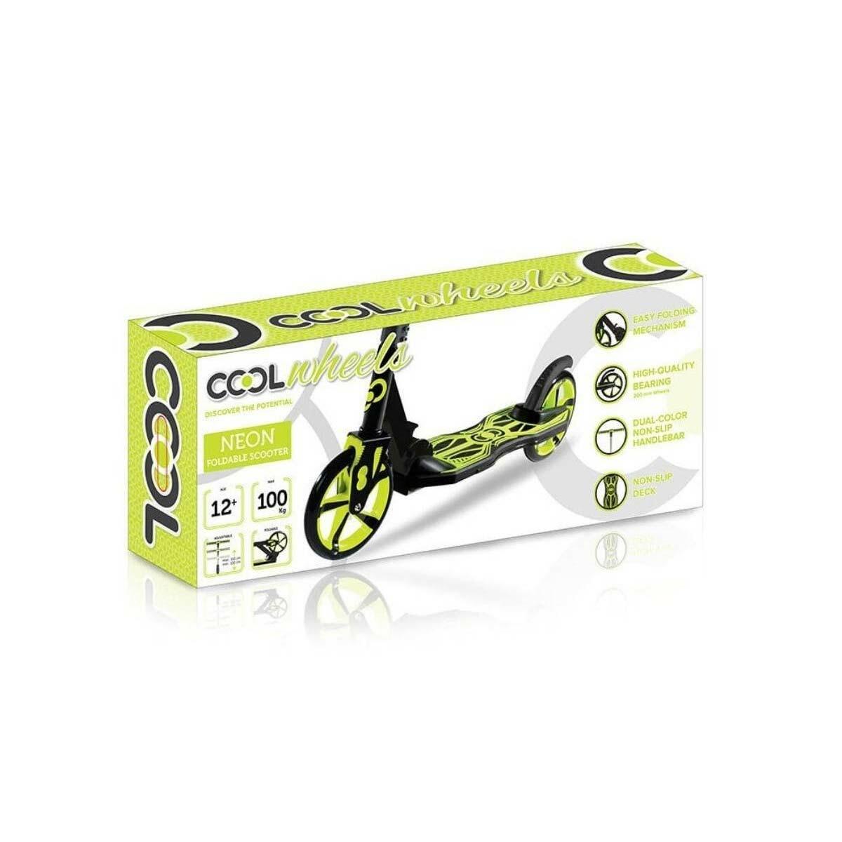 Cool Wheels 2 Tekerlekli Neon Scooter 12+ Yaş | 100 KG Kapasite | Profesyonel Şehir Scooterı