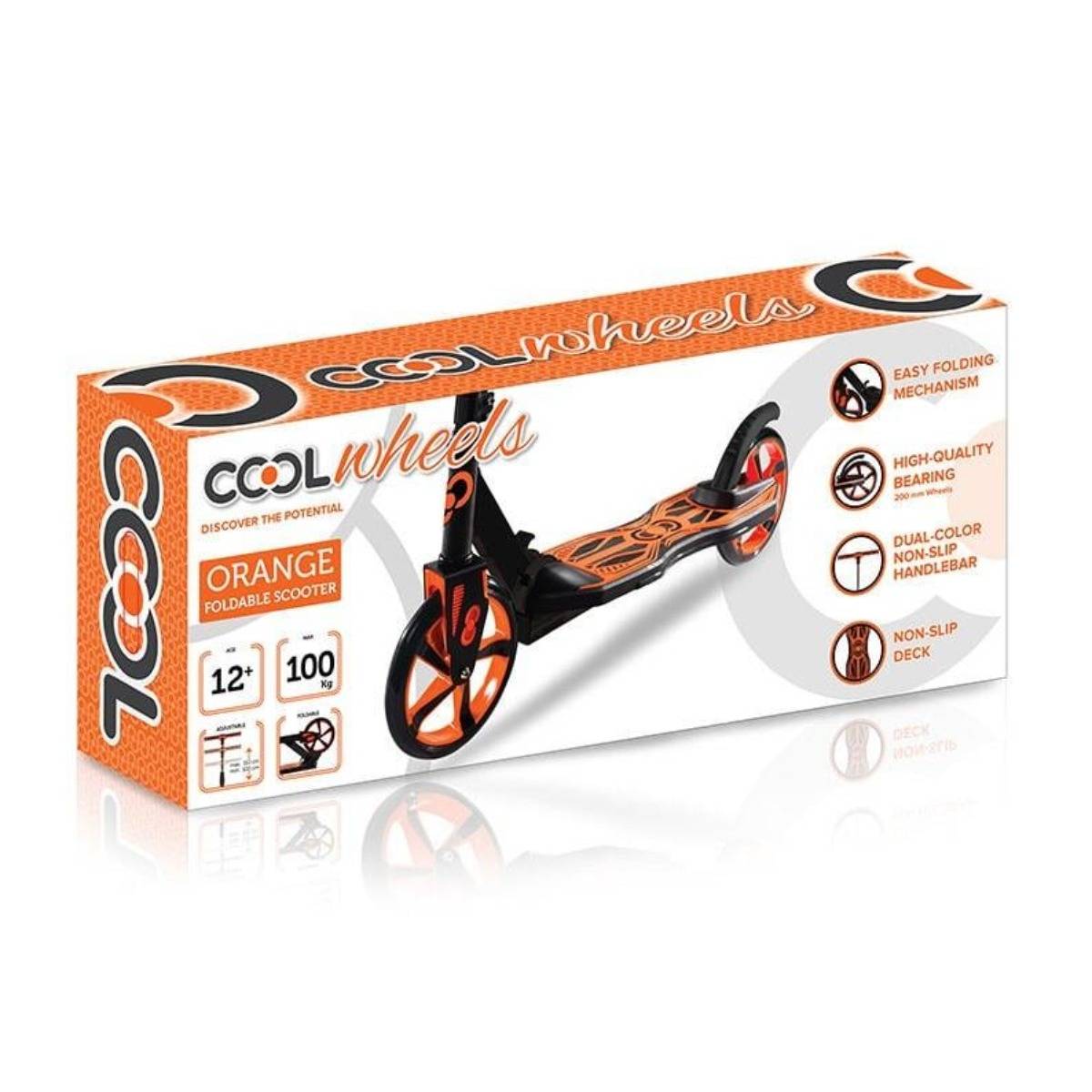 Cool Wheels Katlanır Scooter 12+ Yaş Turuncu