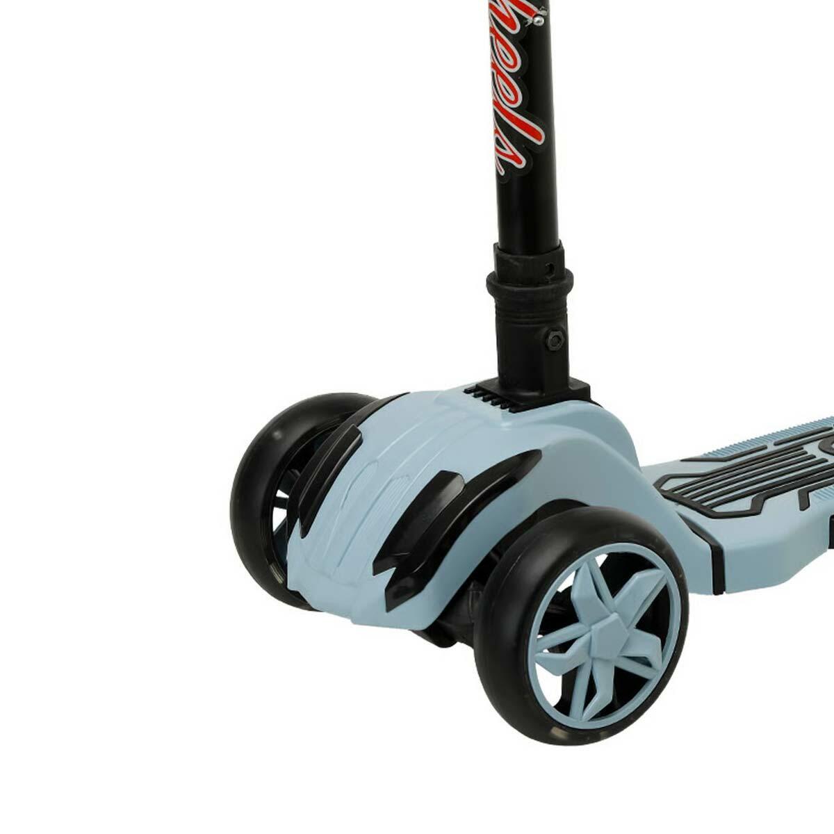 Cool Wheels LED Işıklı Katlanabilir Çocuk Scooter | Vintage Mavi Luna | 3 Tekerlekli Güvenli Sürüş
