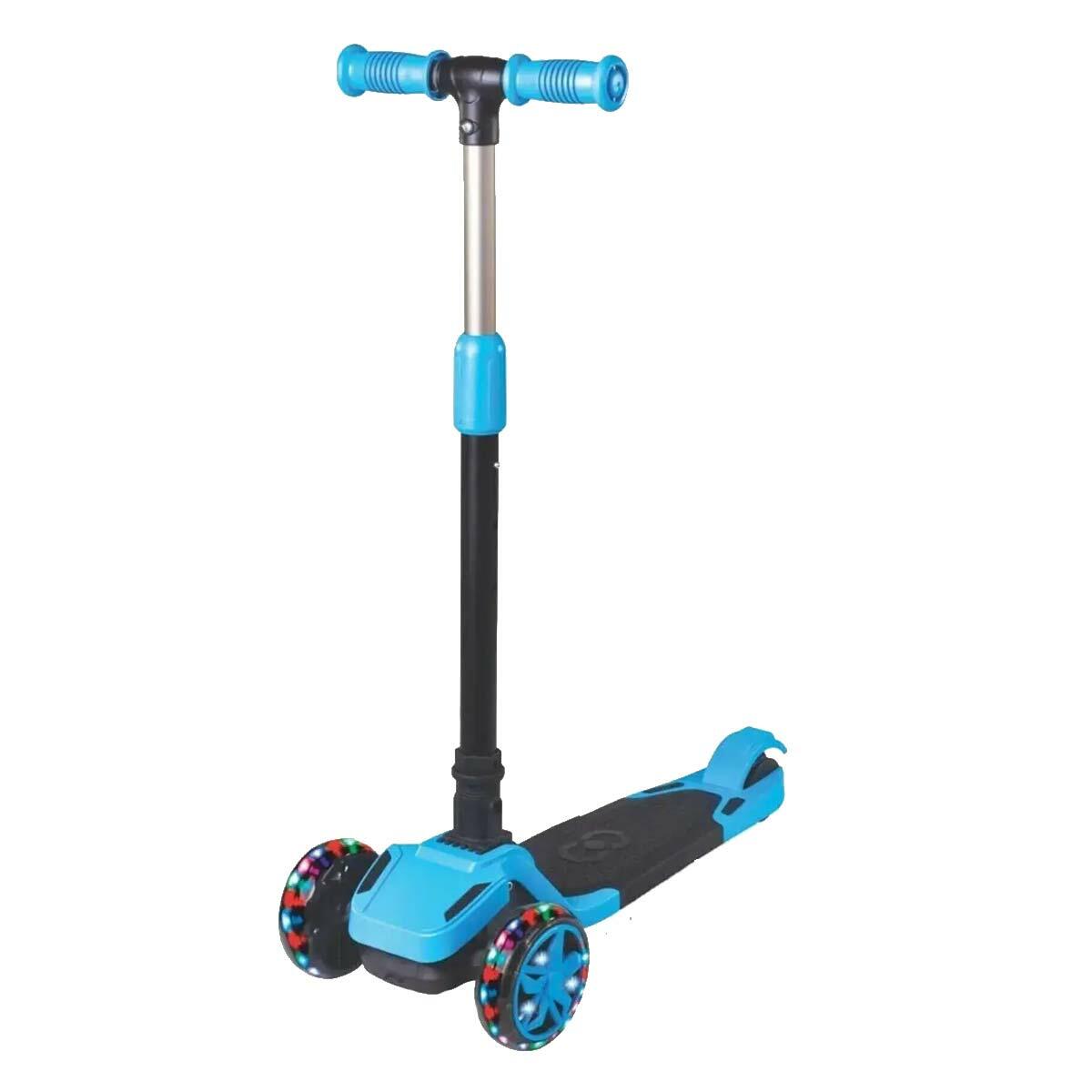 Cool Wheels Tulpar Işıklı Katlanır Scooter Mavi | 4+ Yaş | LED Tekerlekli Güvenli Sürüş