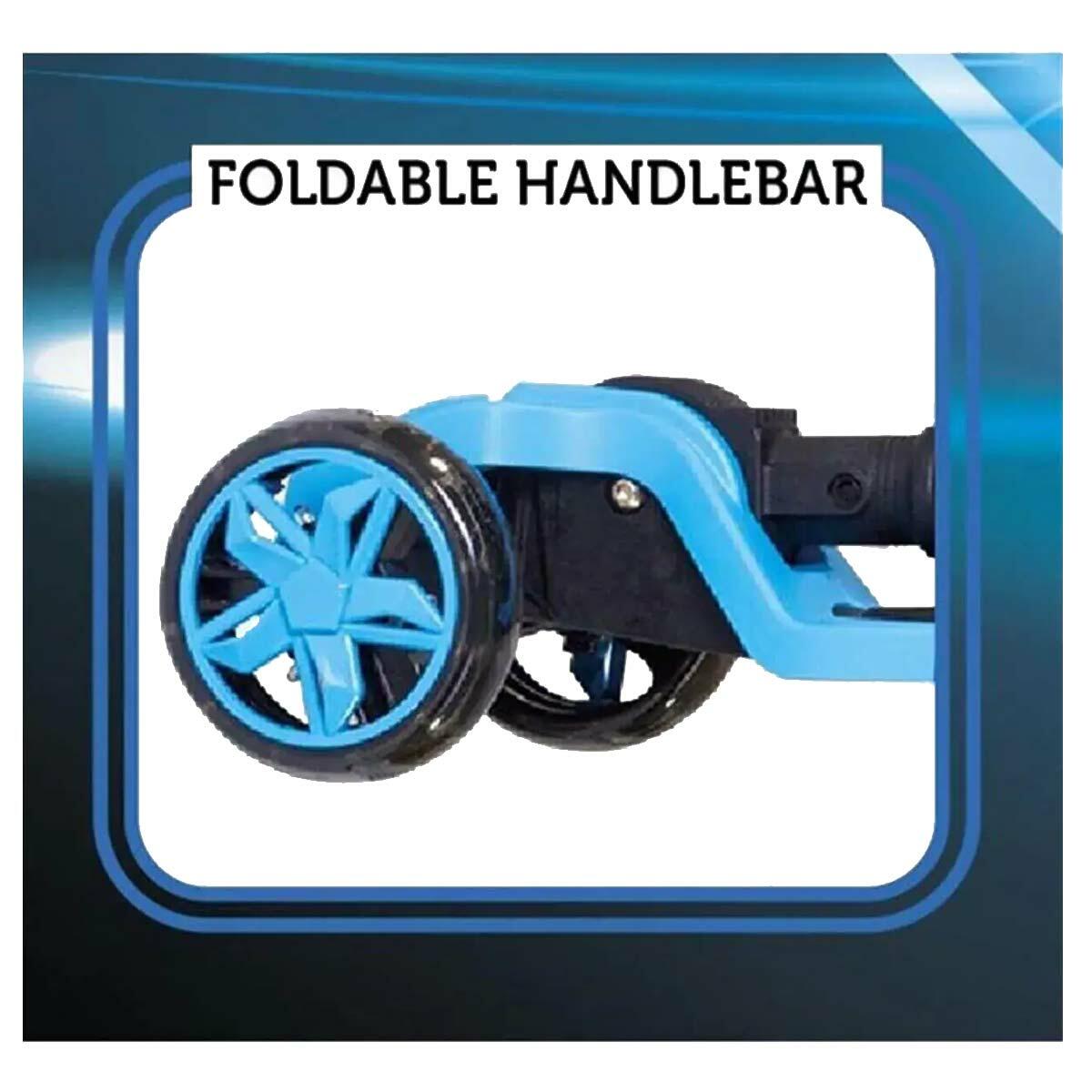 Cool Wheels Tulpar Işıklı Katlanır Scooter Mavi | 4+ Yaş | LED Tekerlekli Güvenli Sürüş