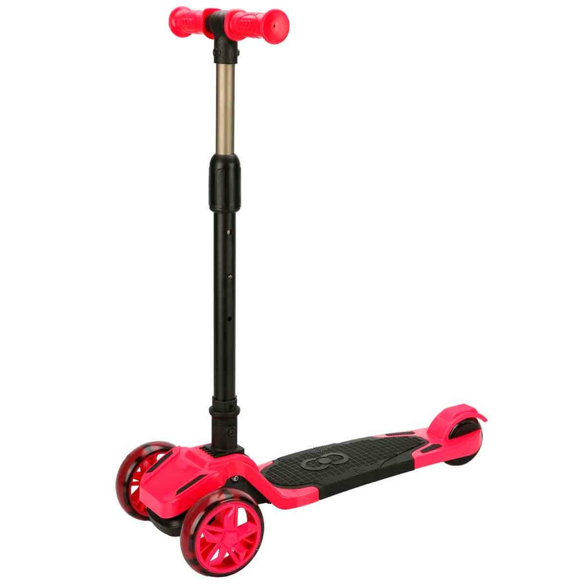 Cool Wheels Tulpar Işıklı Katlanır Scooter Pembe | 4+ Yaş | LED Tekerlekli