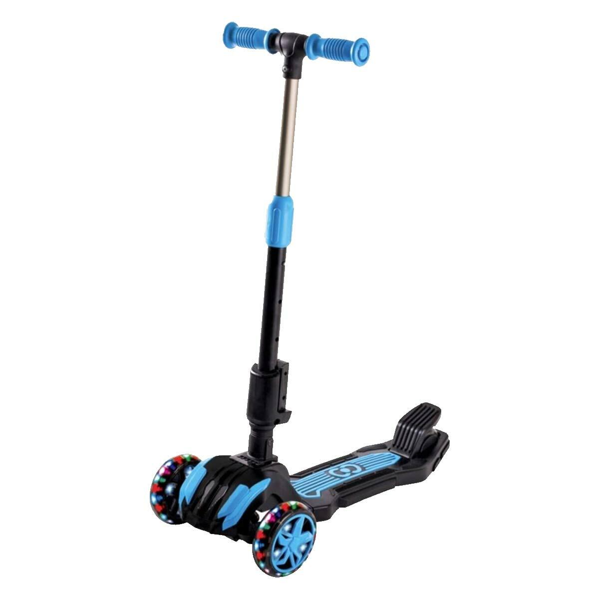 Coolwheels Scooter Combo Oturaklı 3 Teker Işıklı Mavi | 3-7 Yaş 2’si 1 Arada Gelişim Scooterı