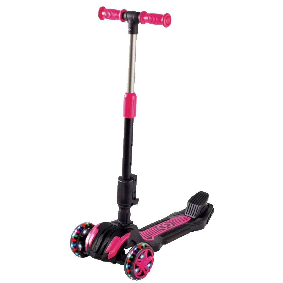 Coolwheels Scooter Combo Oturaklı 3 Teker Işıklı Pembe | 3-7 Yaş 2’si 1 Arada Gelişim Scooterı