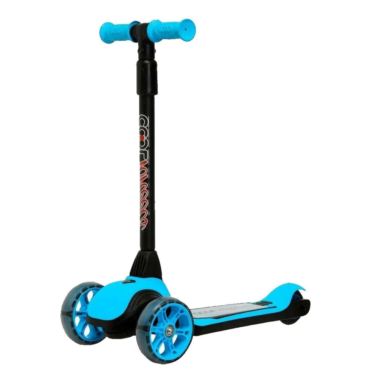 Cortix LED Işıklı 3 Tekerlekli Katlanabilir Çocuk Scooter Mavi | 50 KG Kapasite | Furkan Oyuncak