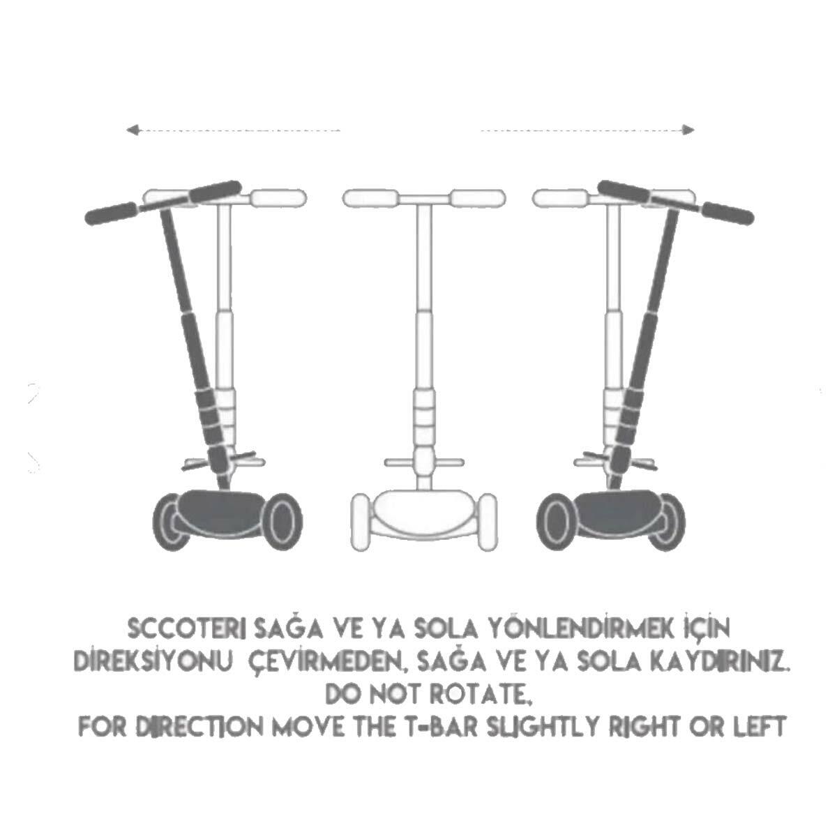 Cortix LED Işıklı 3 Tekerlekli Katlanabilir Çocuk Scooter Pembe | 50 KG Kapasite | Furkan Oyuncak