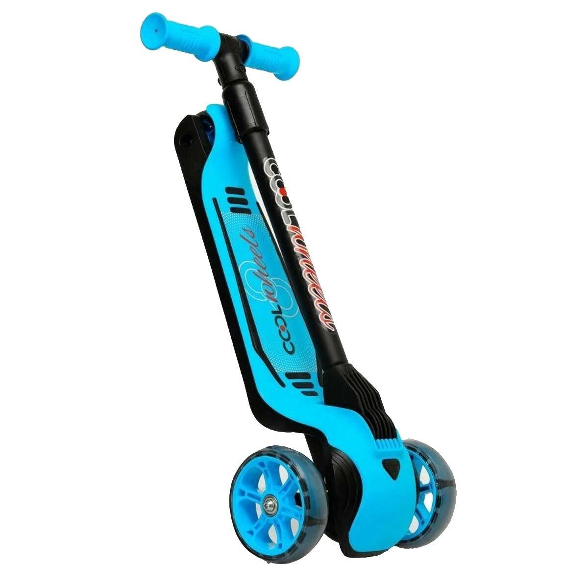Cortix LED Işıklı 3 Tekerlekli Katlanabilir Çocuk Scooter Mavi | 50 KG Kapasite | Furkan Oyuncak