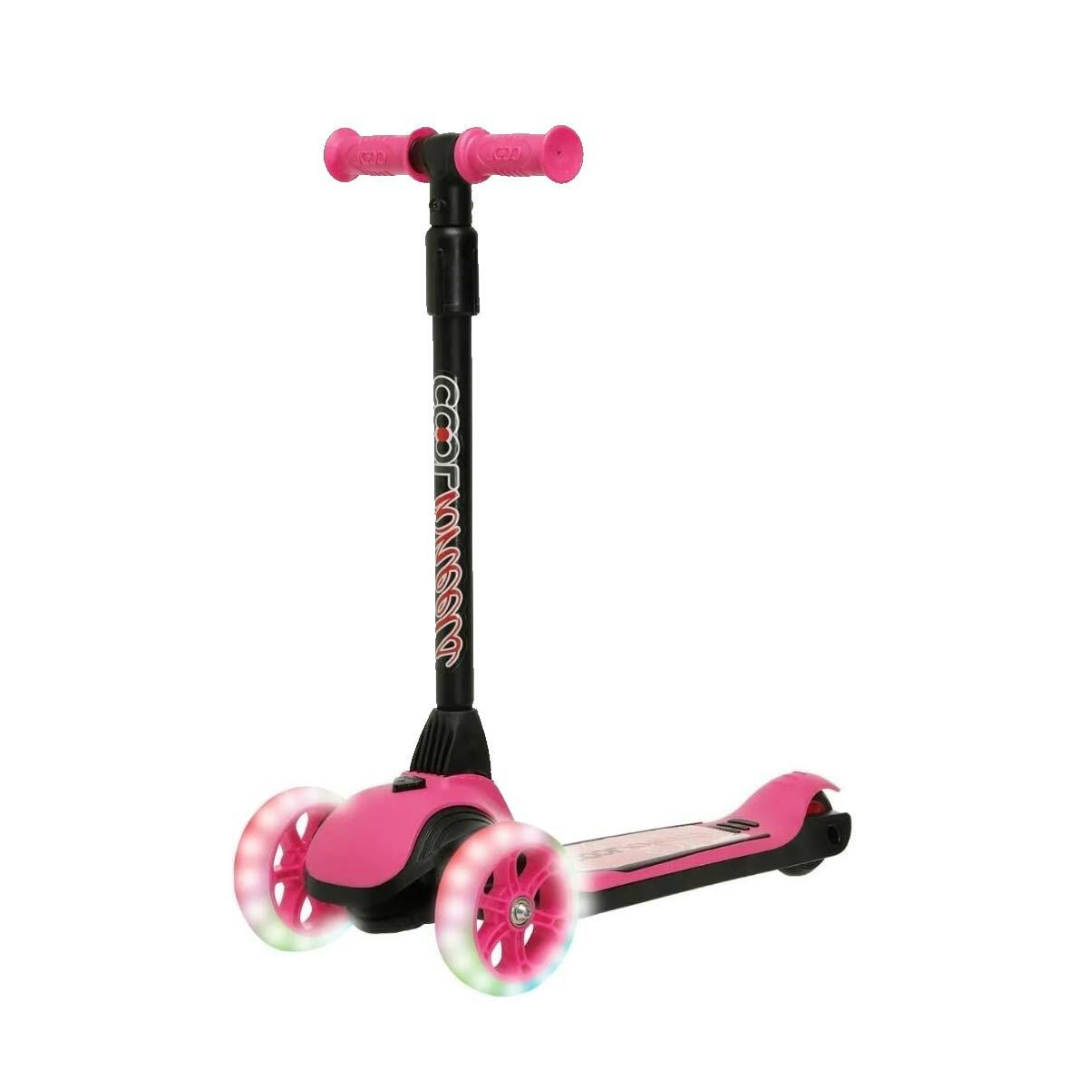 Cortix LED Işıklı 3 Tekerlekli Katlanabilir Çocuk Scooter Pembe | 50 KG Kapasite | Furkan Oyuncak