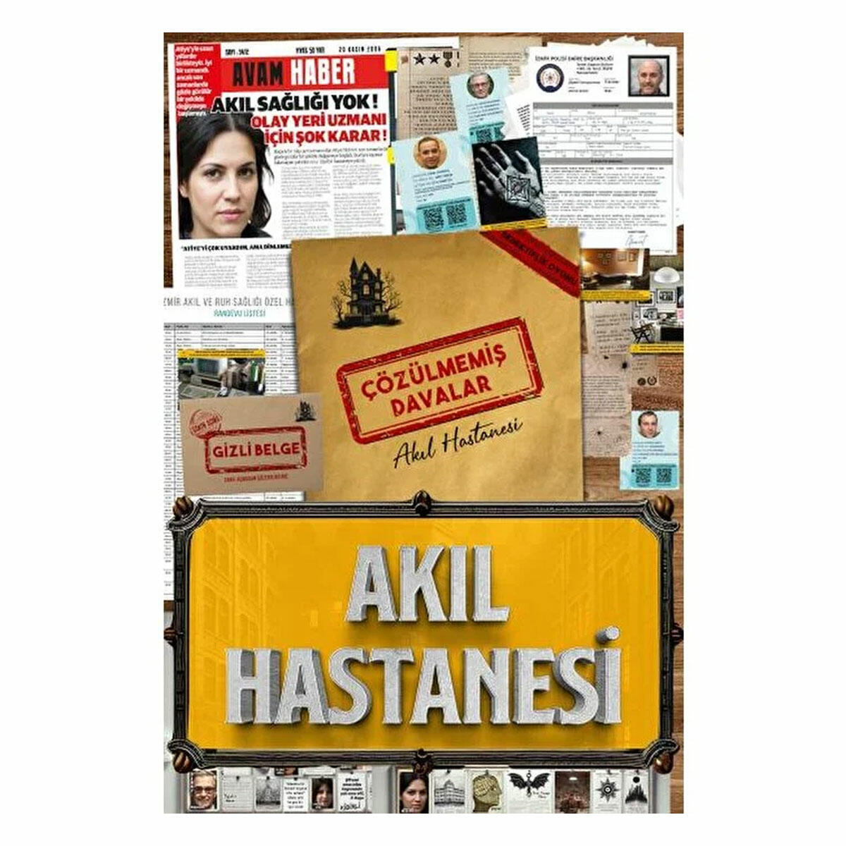 Çözülmemiş Davalar: Akıl Hastanesi Dedektif Oyunu | Gerçekçi Dava Dosyası ve İpucu Seti | Yetişkinler ve Gençler İçin Strateji ve Mantık Oyunu