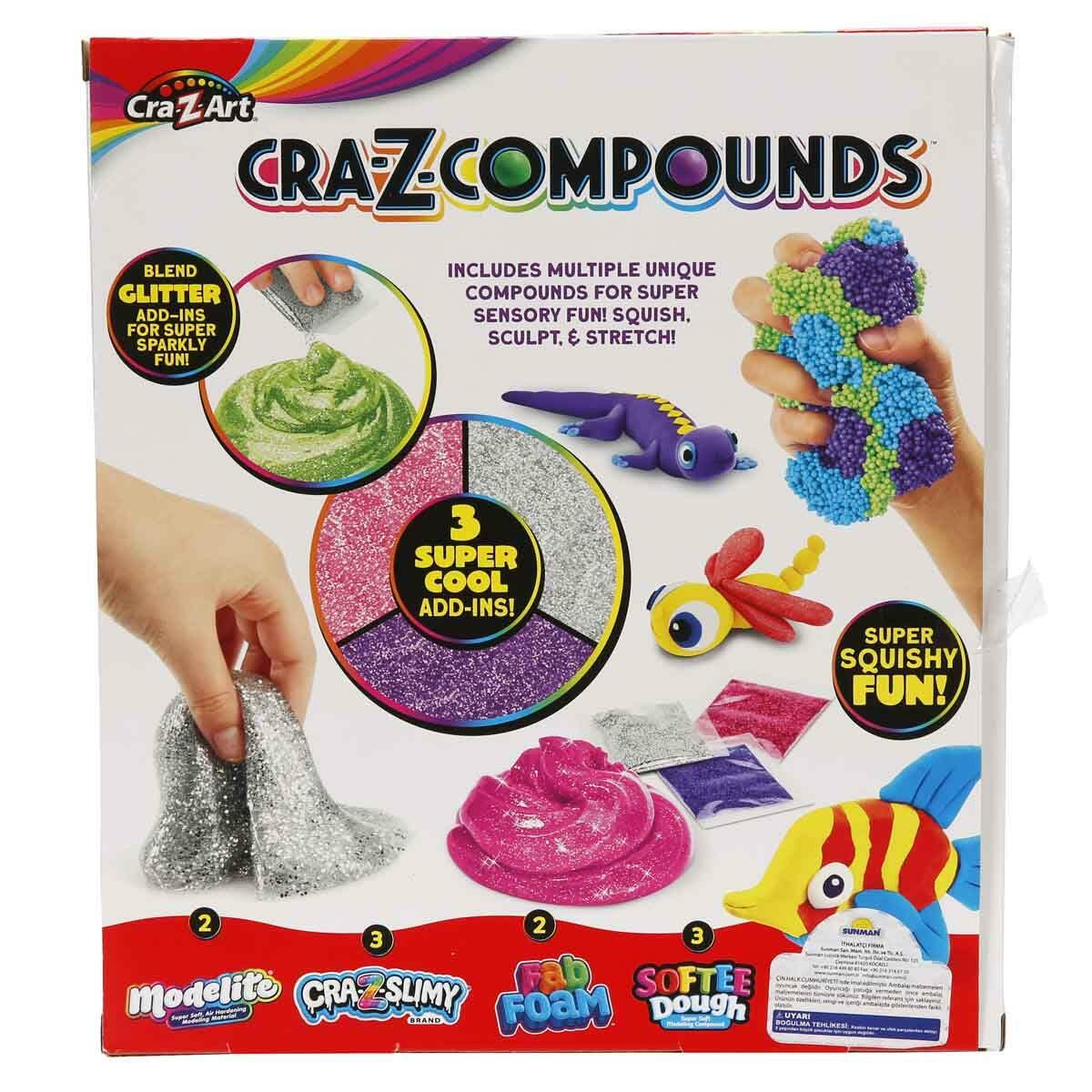 Cra-Z-Art Cra-Z-Compounds Çoklu Paket Seti | Slime, Oyun Hamuru Ve Kil Hamuru | 13 Parça Aksesuarlı Aktivite Seti