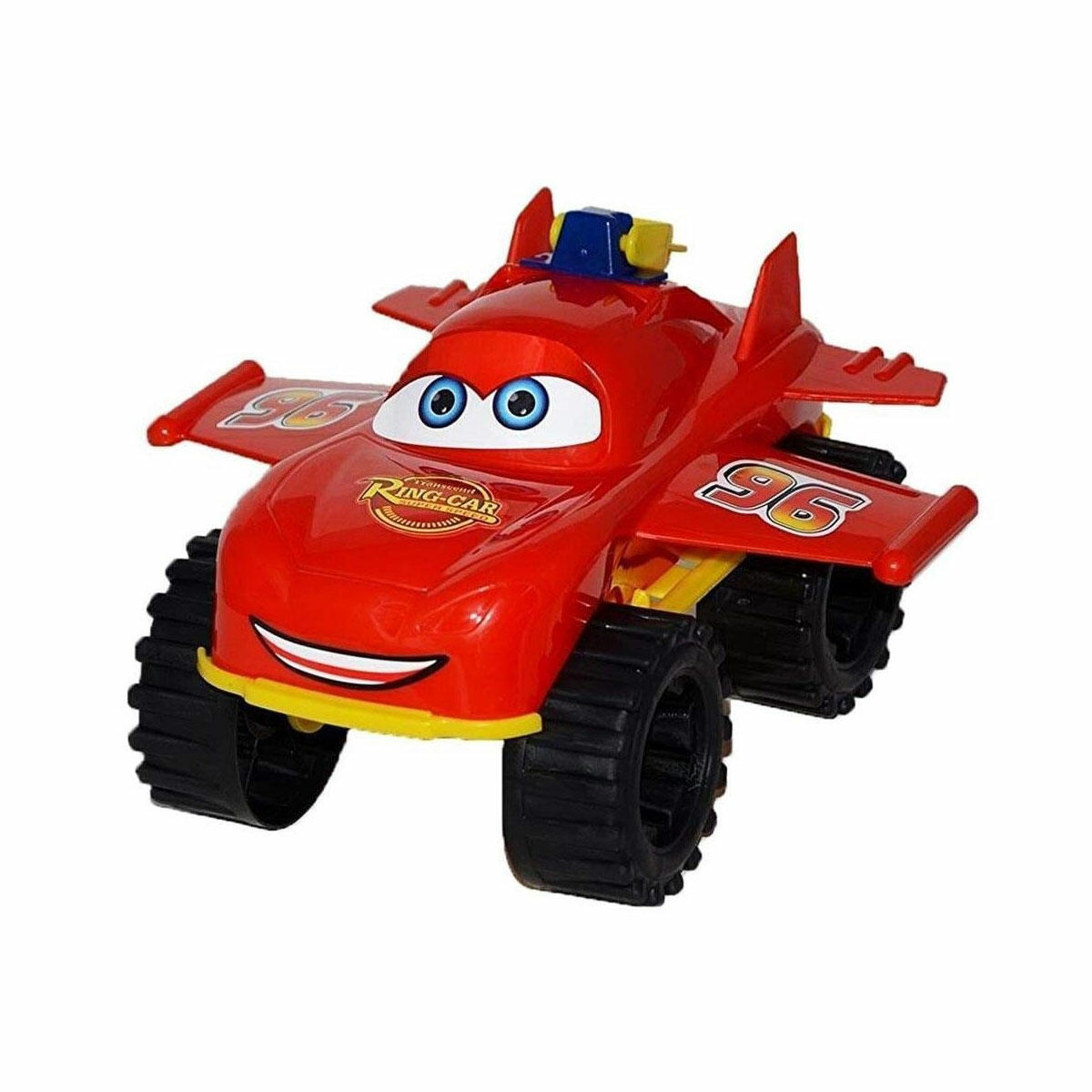 Çubuklu Sopalı Kanatlı Araba | Fiziksel Gelişimi Destekleyen Hareketli Kanatlı İtme Oyuncağı (48 cm Saplı)