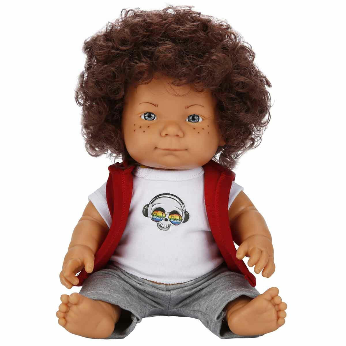 Curly Bebek 35 cm | Kıvırcık Saçlı Sevimli Tasarım ve Rol Yapma Oyunları İçin İdeal Figür