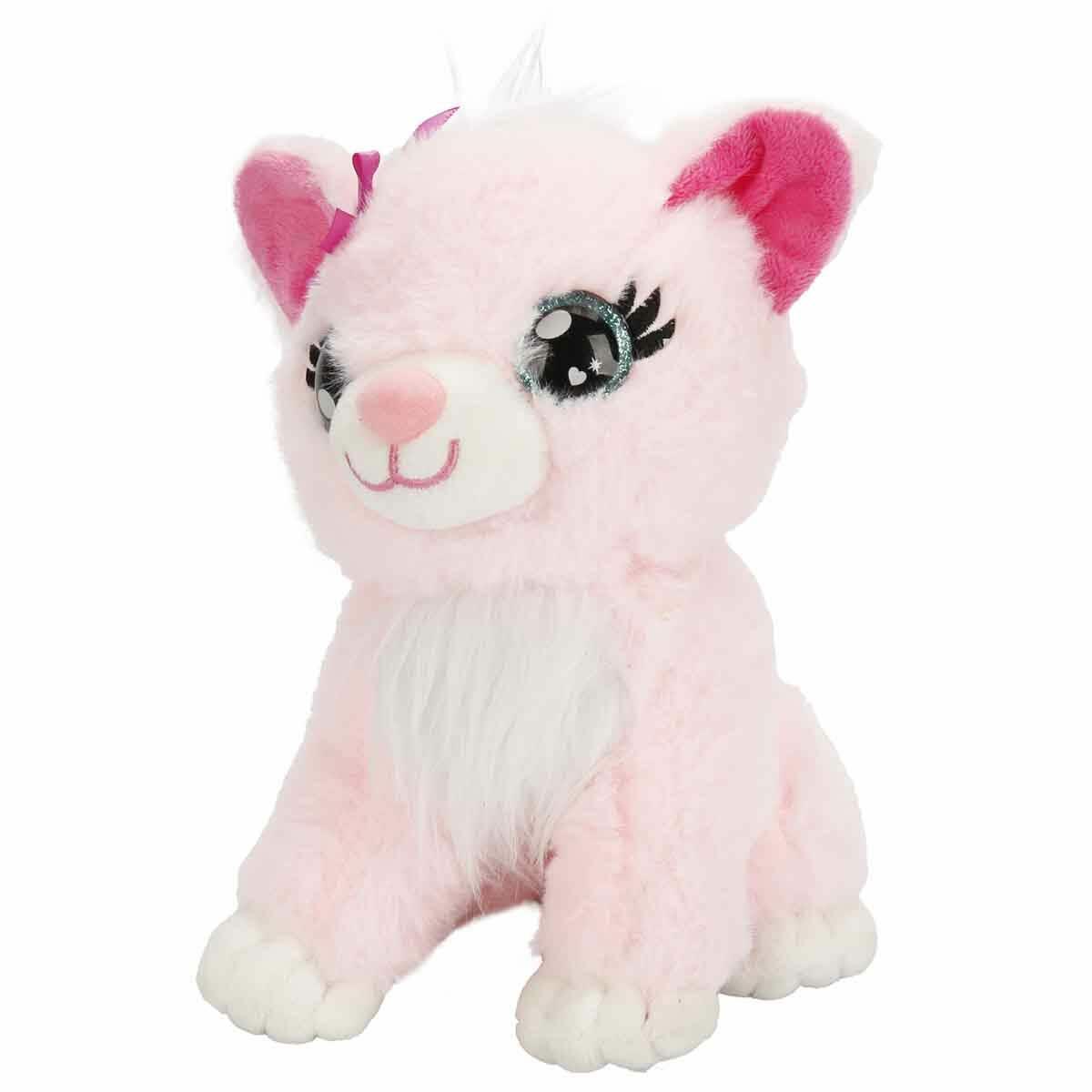 Cutekins Taşıma Çantalı Peluş Kedi | Pembe Şık Çantalı Yumuşak Arkadaşım | Taşınabilir Evcil Hayvan Oyun Seti