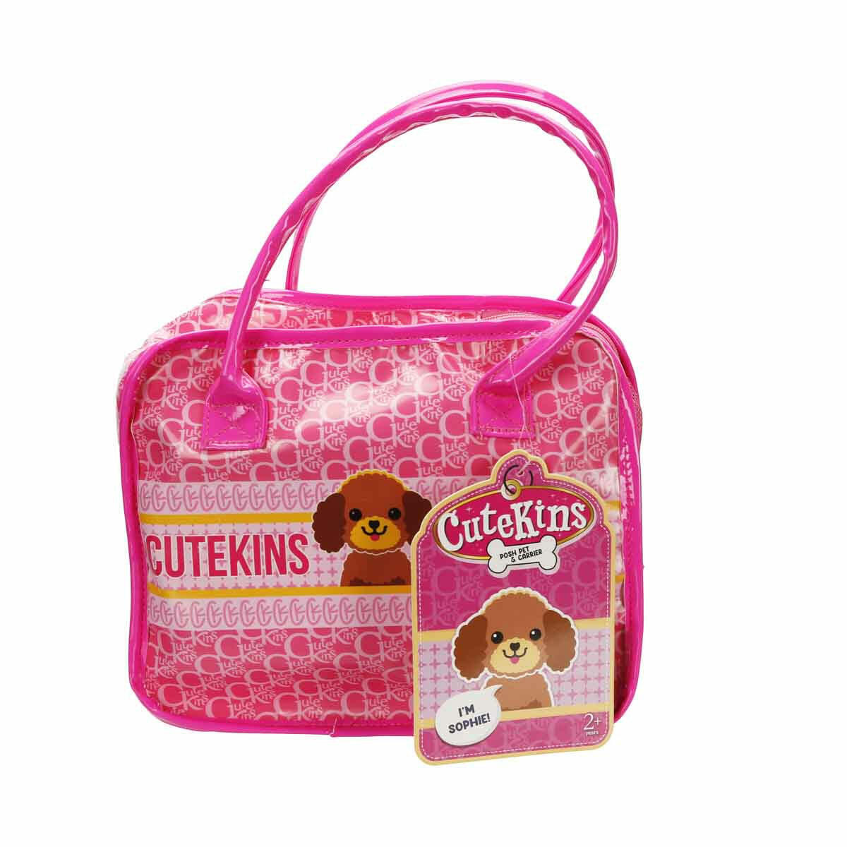 Cutekins Taşıma Çantalı Peluş Köpek | 32 cm Yumuşak Uyku Arkadaşı | Şık Taşıma Çantalı Evcil Hayvan Seti